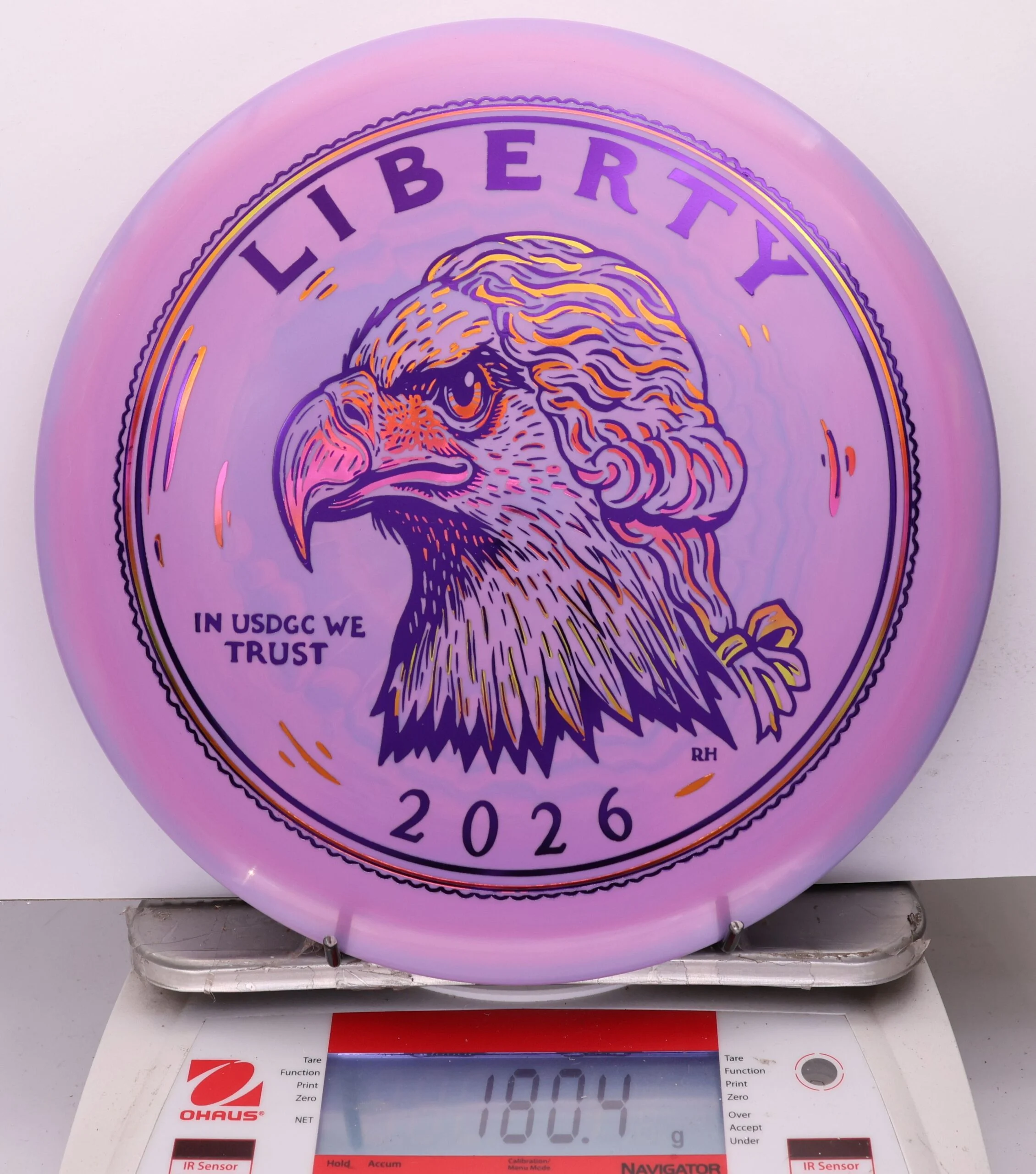 1050626 Swirly Star Rancho Roc, 2026 USDGC Coin Toss - Heads and Tails - #17 Heads-PurpPink, 180