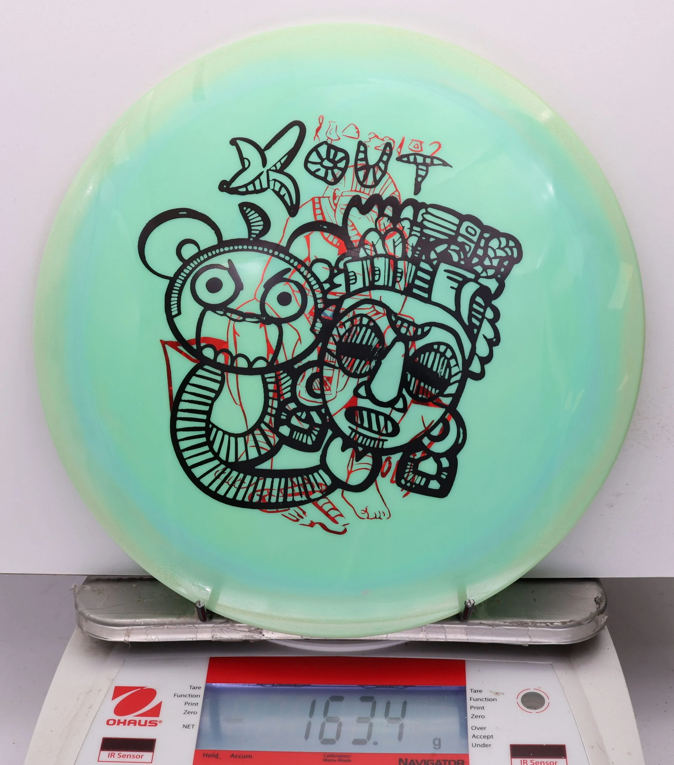 1062377 X-Out Swirly S-Blend Pharaoh - #669 GrellowTeal, 163