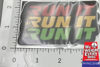Run It Disc Golf Golf Sticker