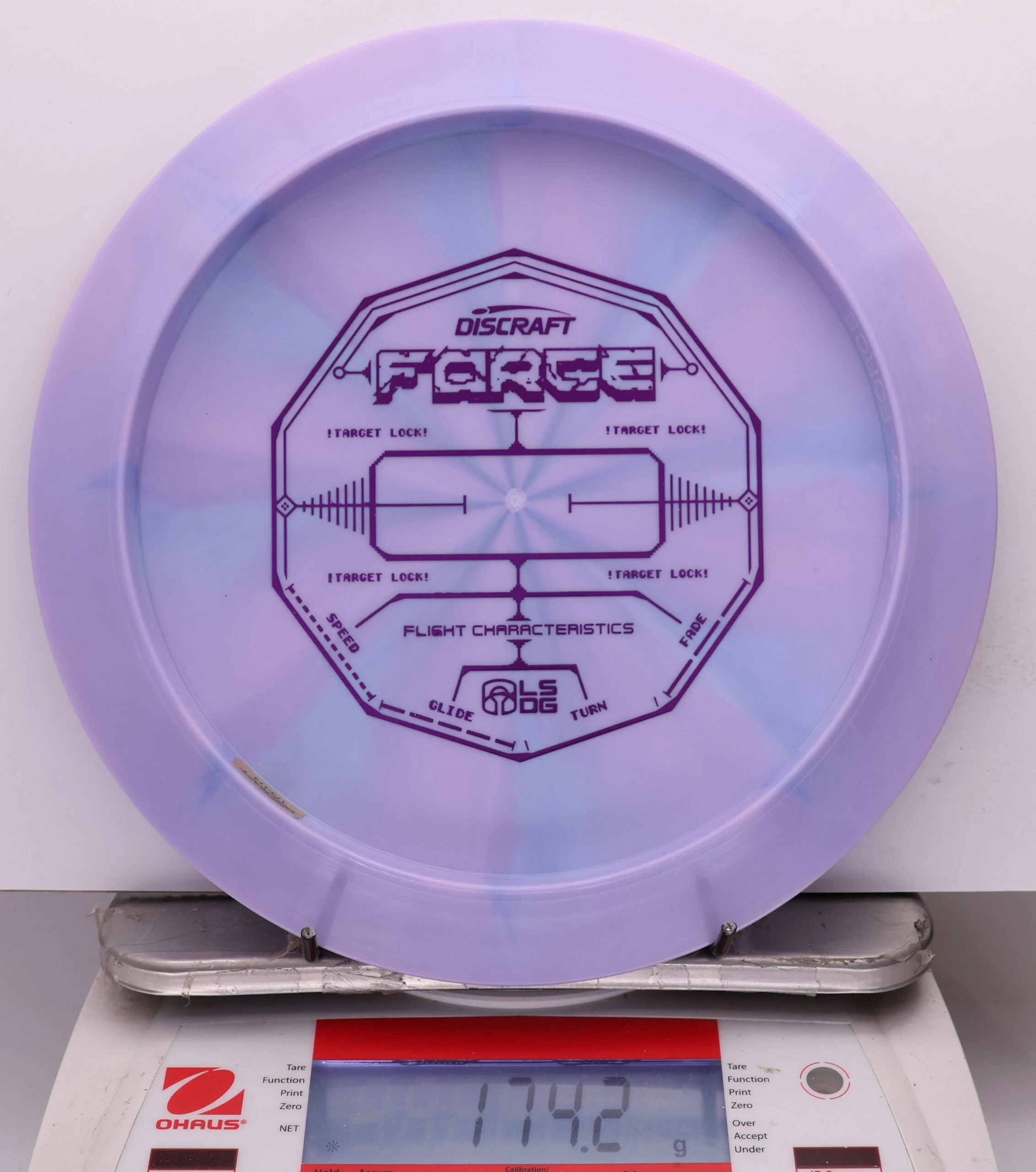 1074553 ESP Swirl Force, Bottom Stamp - 2026 Ledgestone 8 Hole - #07 PurpleBlue, 174