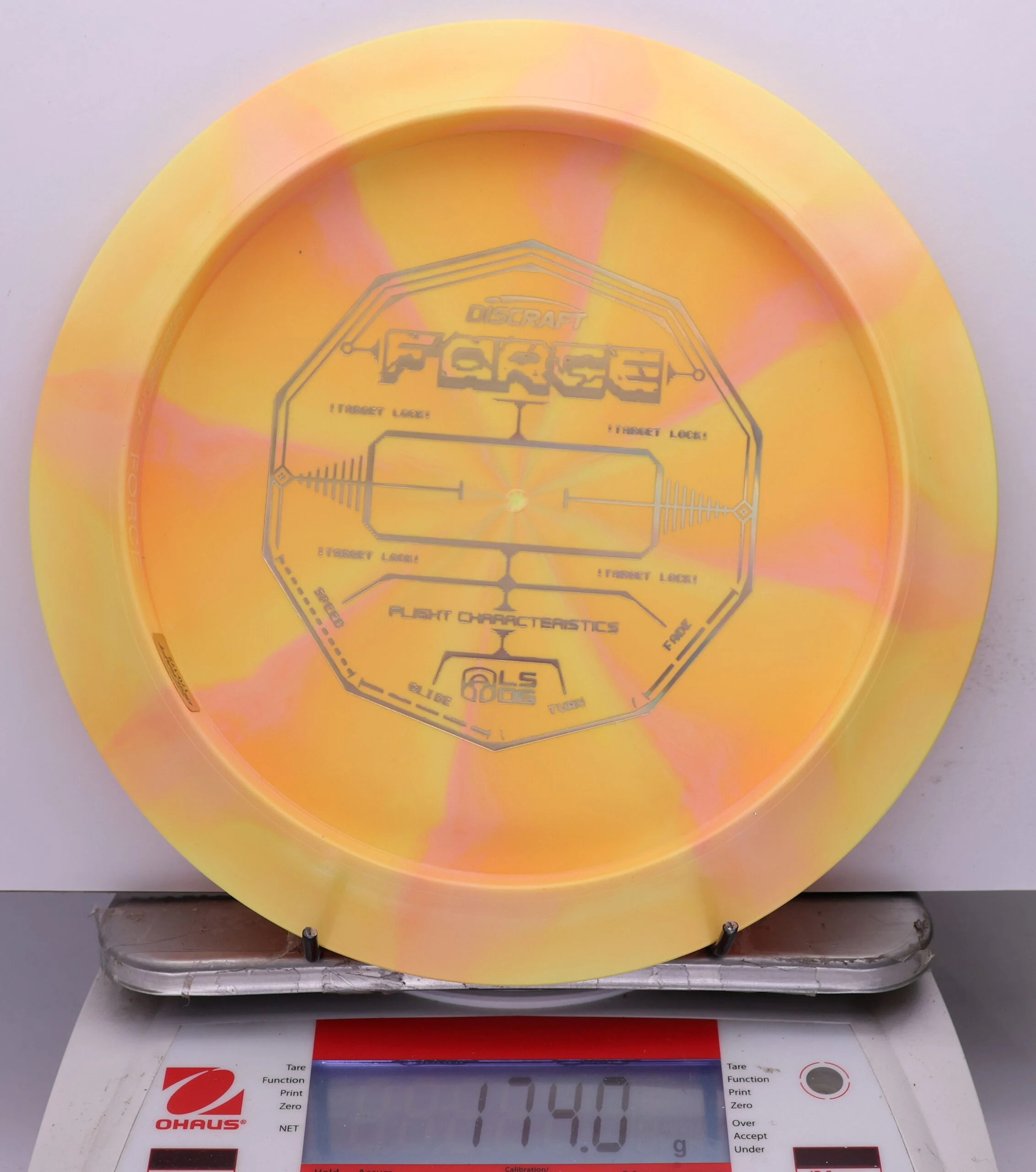 1074539 ESP Swirl Force, Bottom Stamp - 2026 Ledgestone 8 Hole - #02 YellowPink, 174