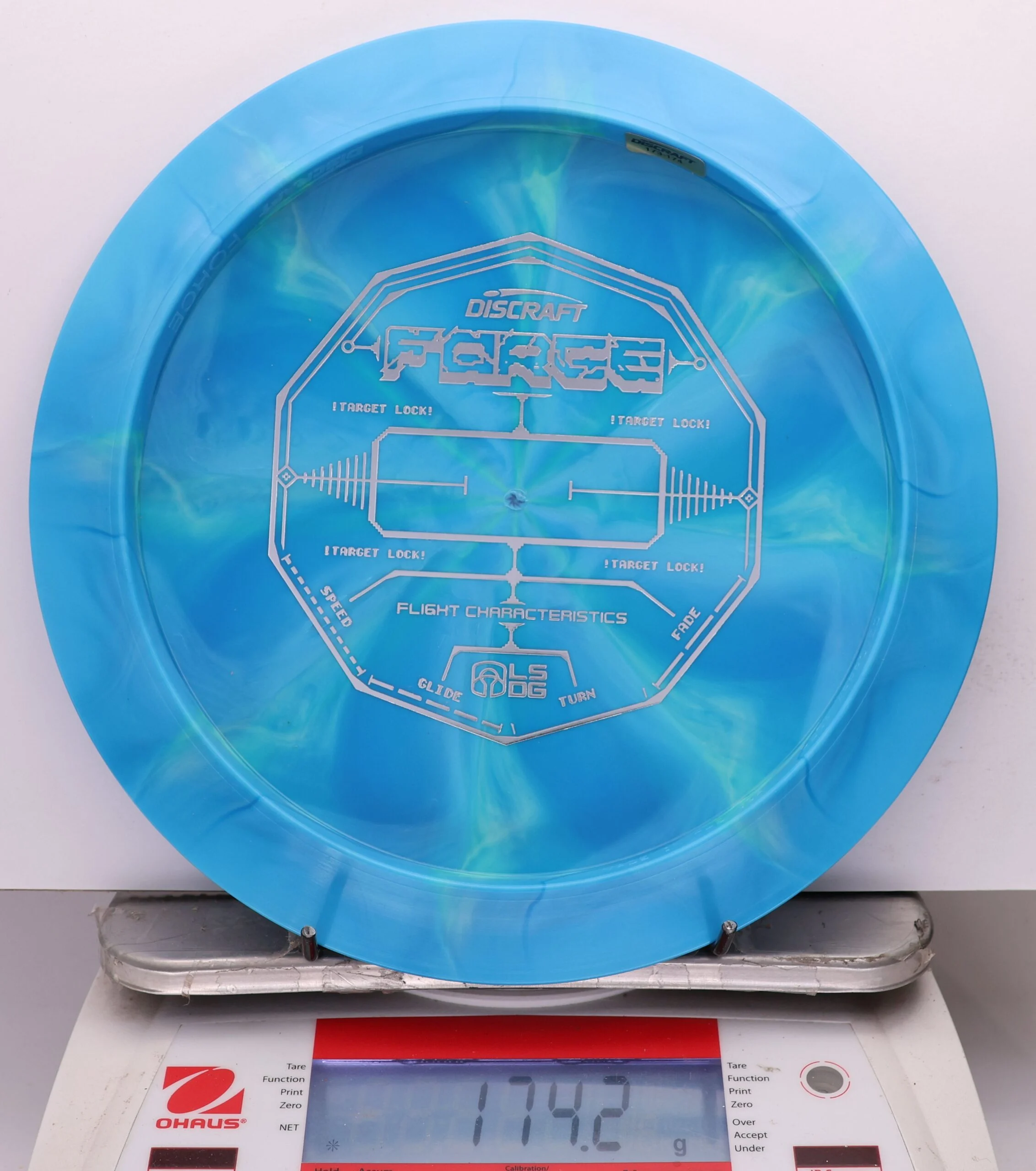 1074555 ESP Swirl Force, Bottom Stamp - 2026 Ledgestone 8 Hole - #09 Blue, 174