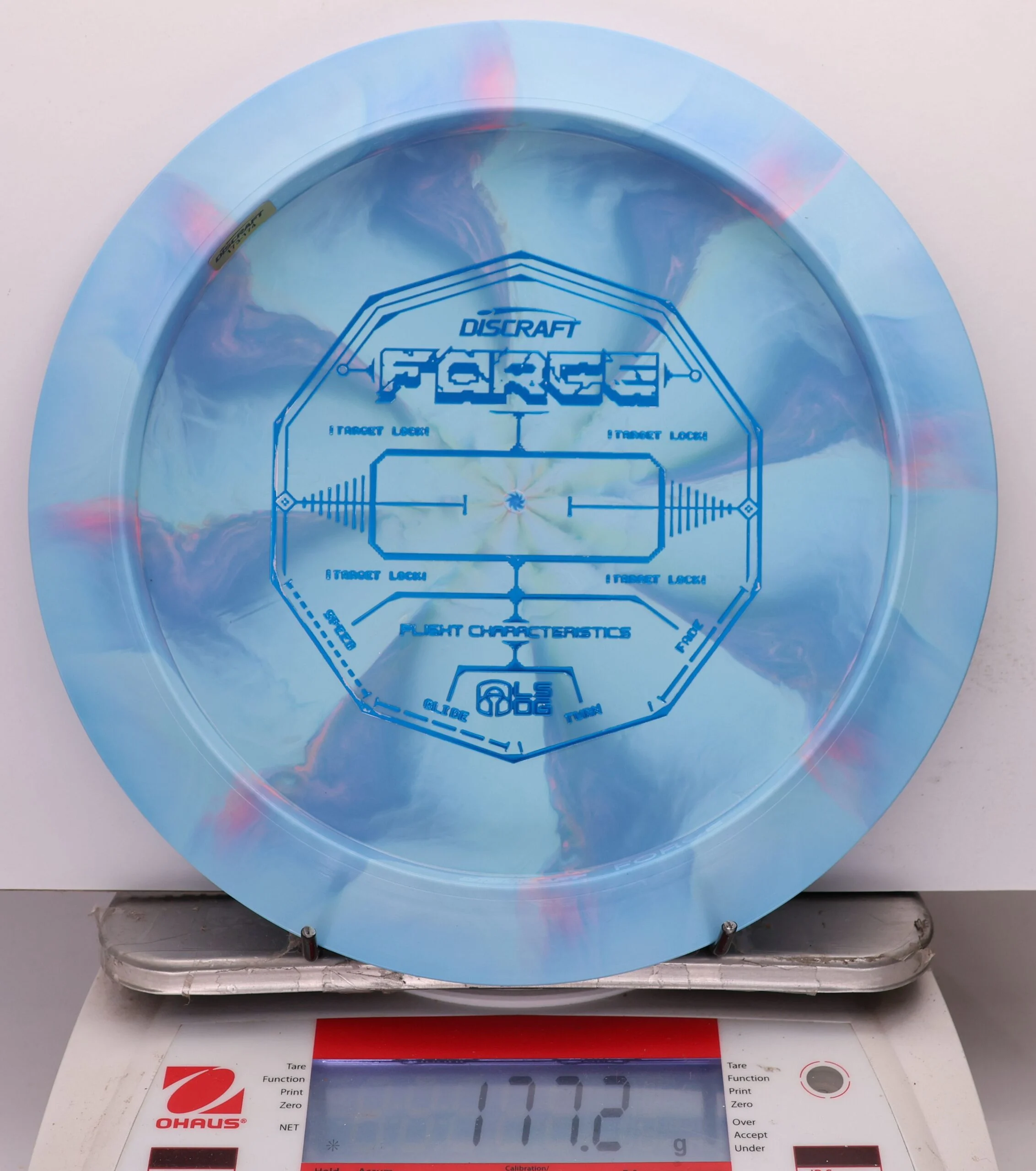 1074556 ESP Swirl Force, Bottom Stamp - 2026 Ledgestone 8 Hole - #10 BluePink, 177