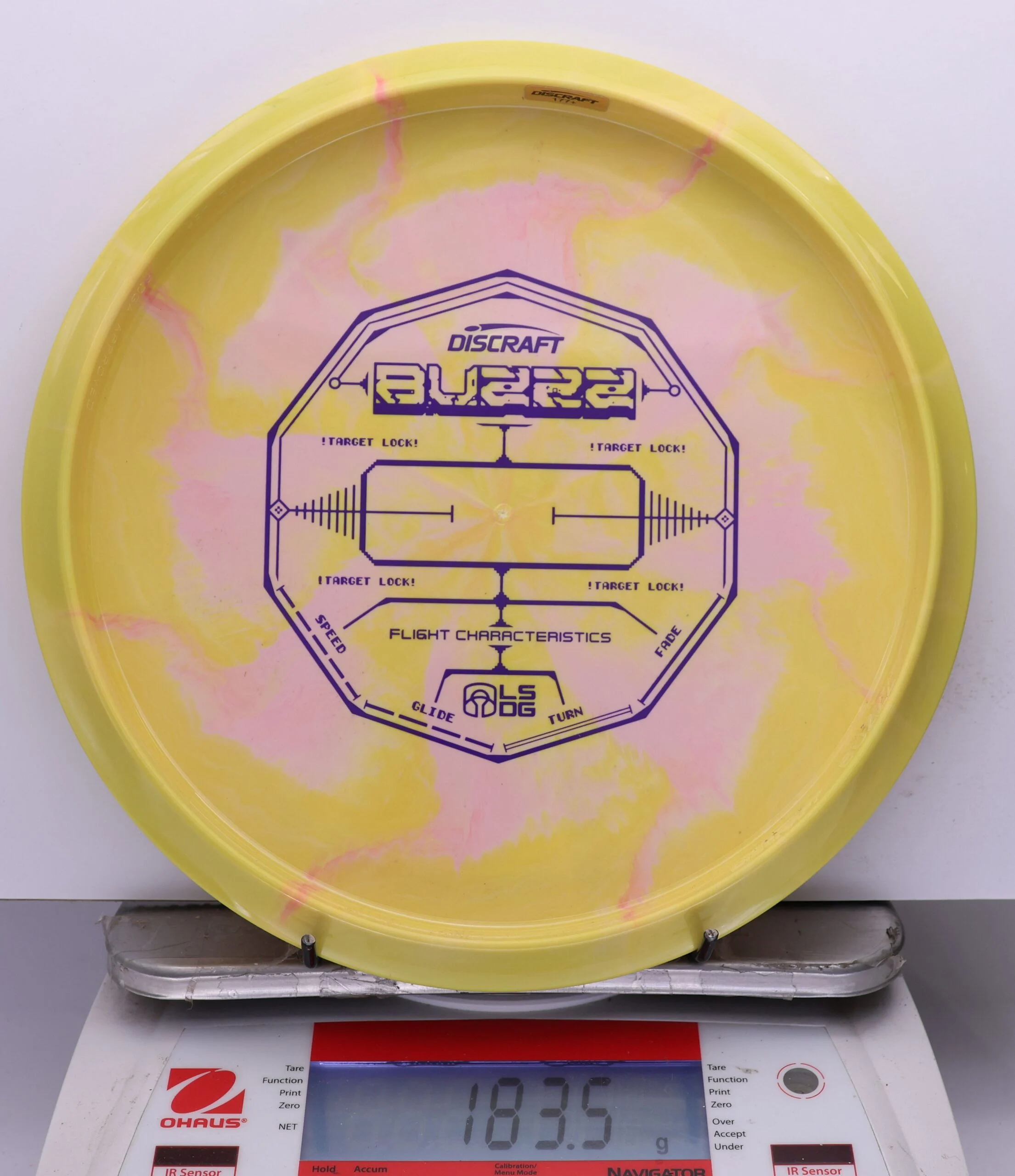 1074582 ESP Swirl Buzzz, Bottom Stamp -- 2026 Ledgestone 8 Hole - #03 YellowPink, 184