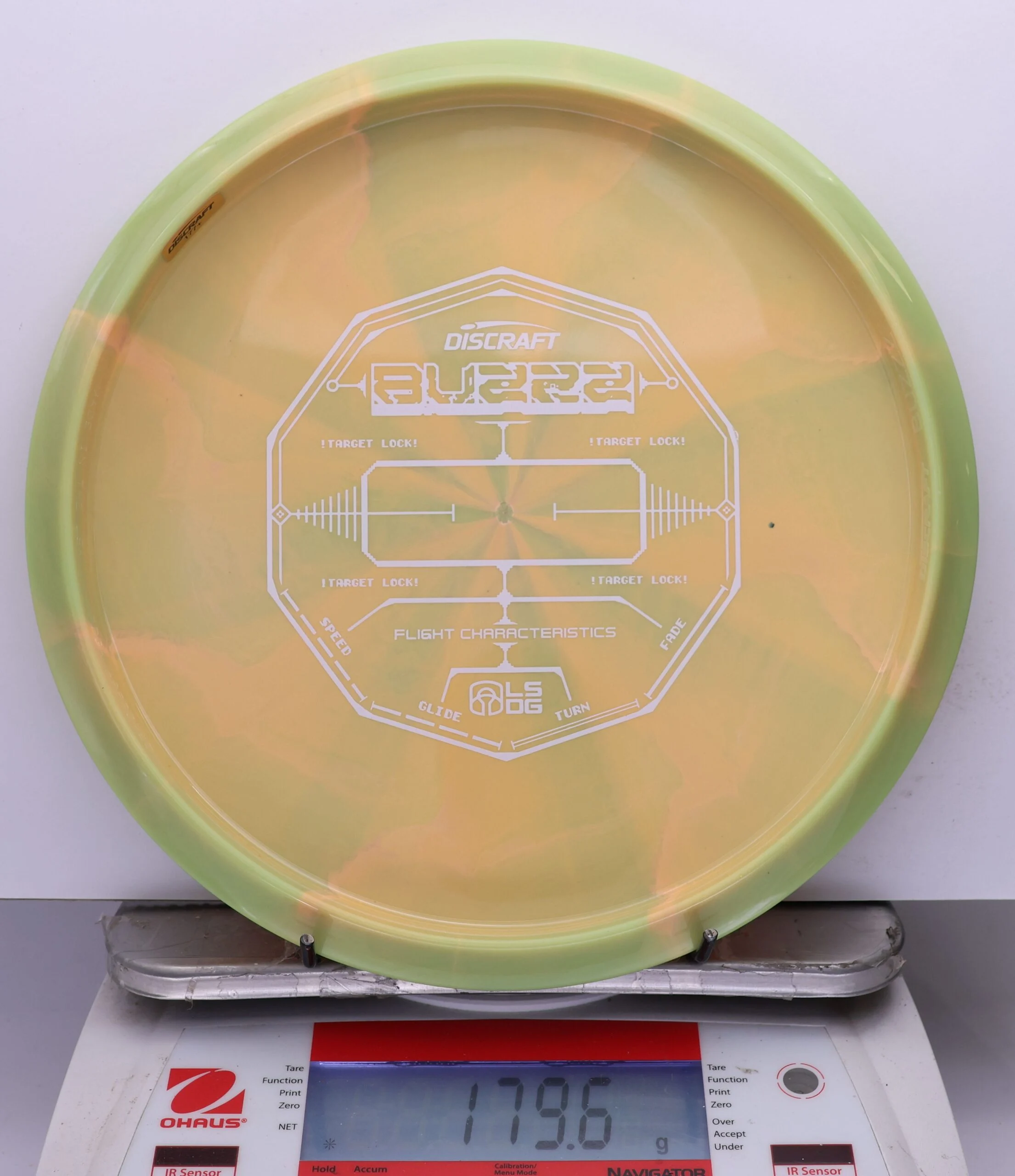 1074583 ESP Swirl Buzzz, Bottom Stamp -- 2026 Ledgestone 8 Hole - #04 GreenOrange, 180