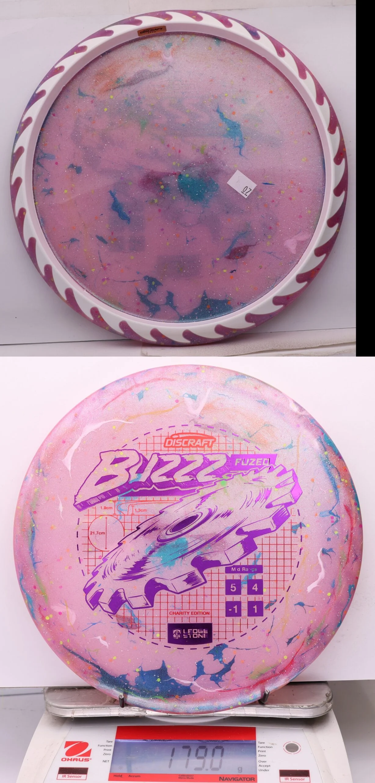 1075474 "Kitchen Sink" FuZed Line Buzzz, ESP Rim - 2026 Ledgestone Charity Edition - #07 MultiPinkWhite, 179