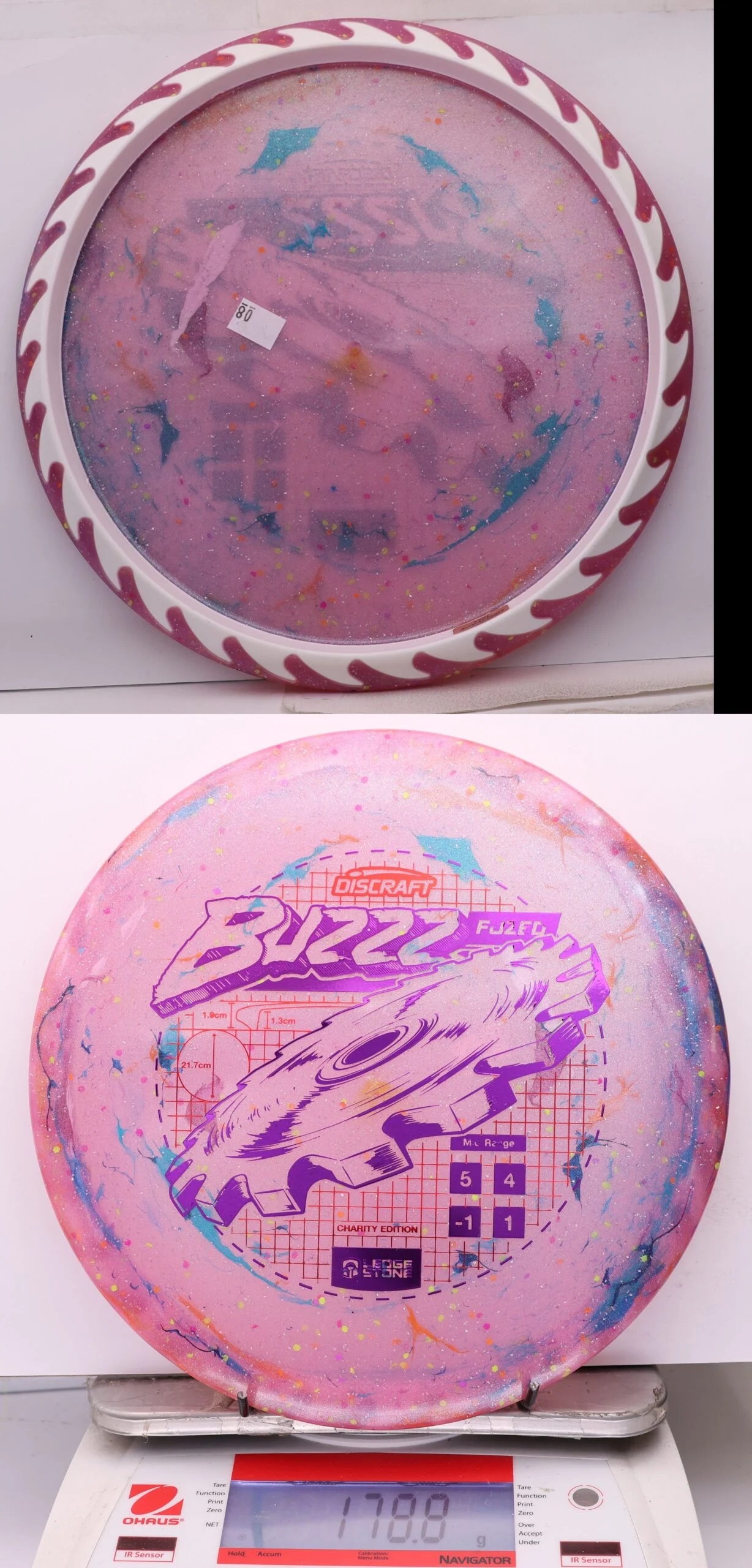 1075498 "Kitchen Sink" FuZed Line Buzzz, ESP Rim - 2026 Ledgestone Charity Edition - #08 MultiPinkWhite, 179