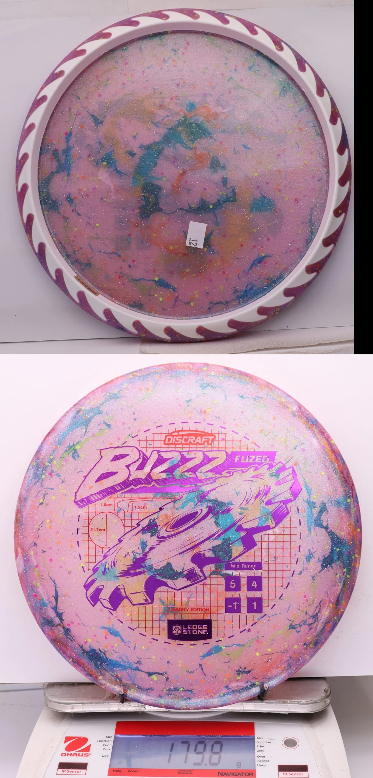 1075502 "Kitchen Sink" FuZed Line Buzzz, ESP Rim - 2026 Ledgestone Charity Edition - #12 MultiMagentaWhite, 180