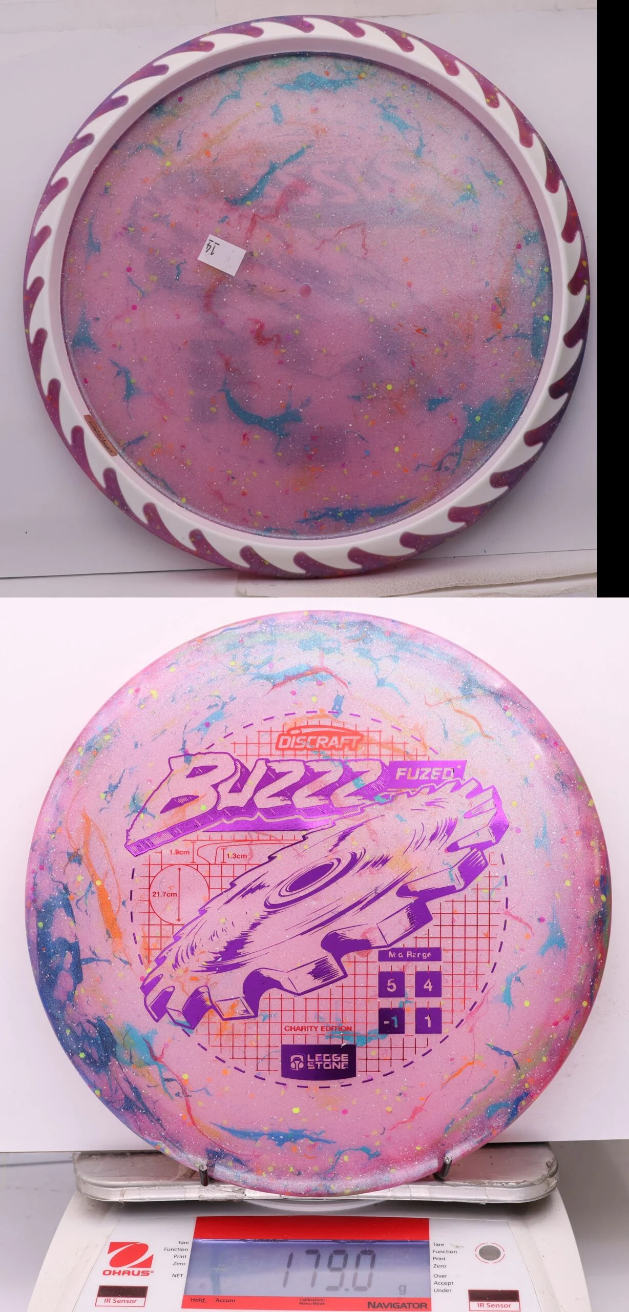 1075527 "Kitchen Sink" FuZed Line Buzzz, ESP Rim - 2026 Ledgestone Charity Edition - #14 MultiPinkWhite, 179
