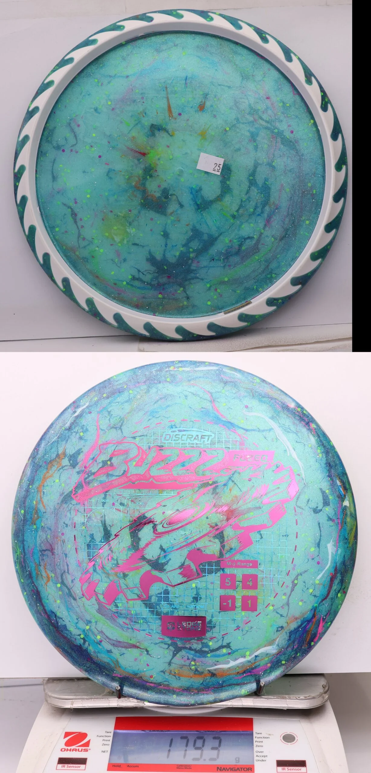 1075584 "Kitchen Sink" FuZed Line Buzzz, ESP Rim - 2026 Ledgestone Charity Edition - #25 MultiTealWhite, 179