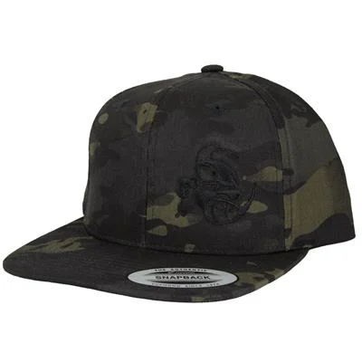 1075649 Discraft Buzzz Flat Bill Snapback Hat - Multicam Black, Snap Back