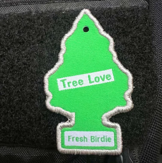 1075685 Fresh Birdie Scent Disc Golf Patches - Tree Love-Green