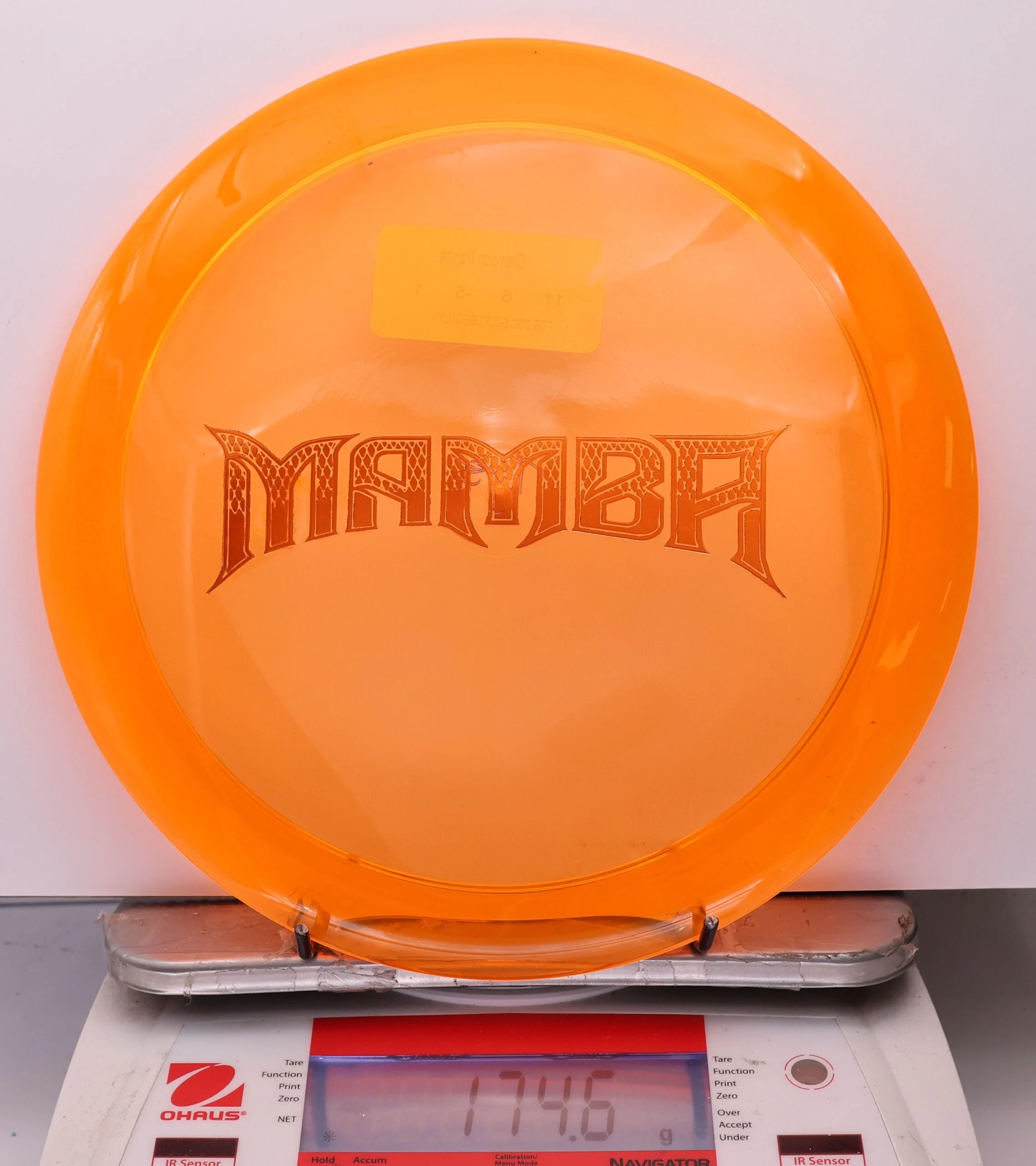 1076748 Super Clear Champion Mamba, Bar Stamp - #22 Orange, 175