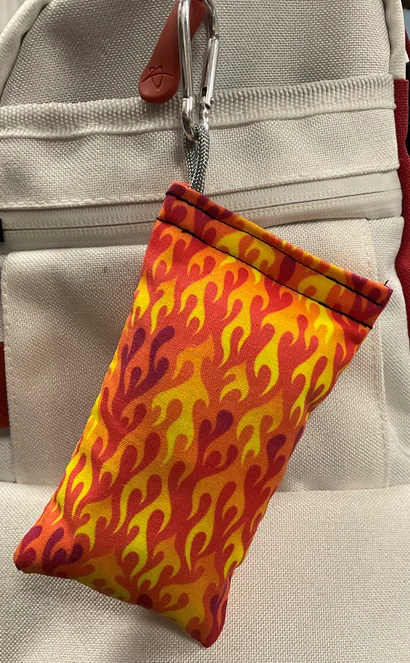 1094189 Chalky Bags with Carabiner - Fire-Orange, Chalky