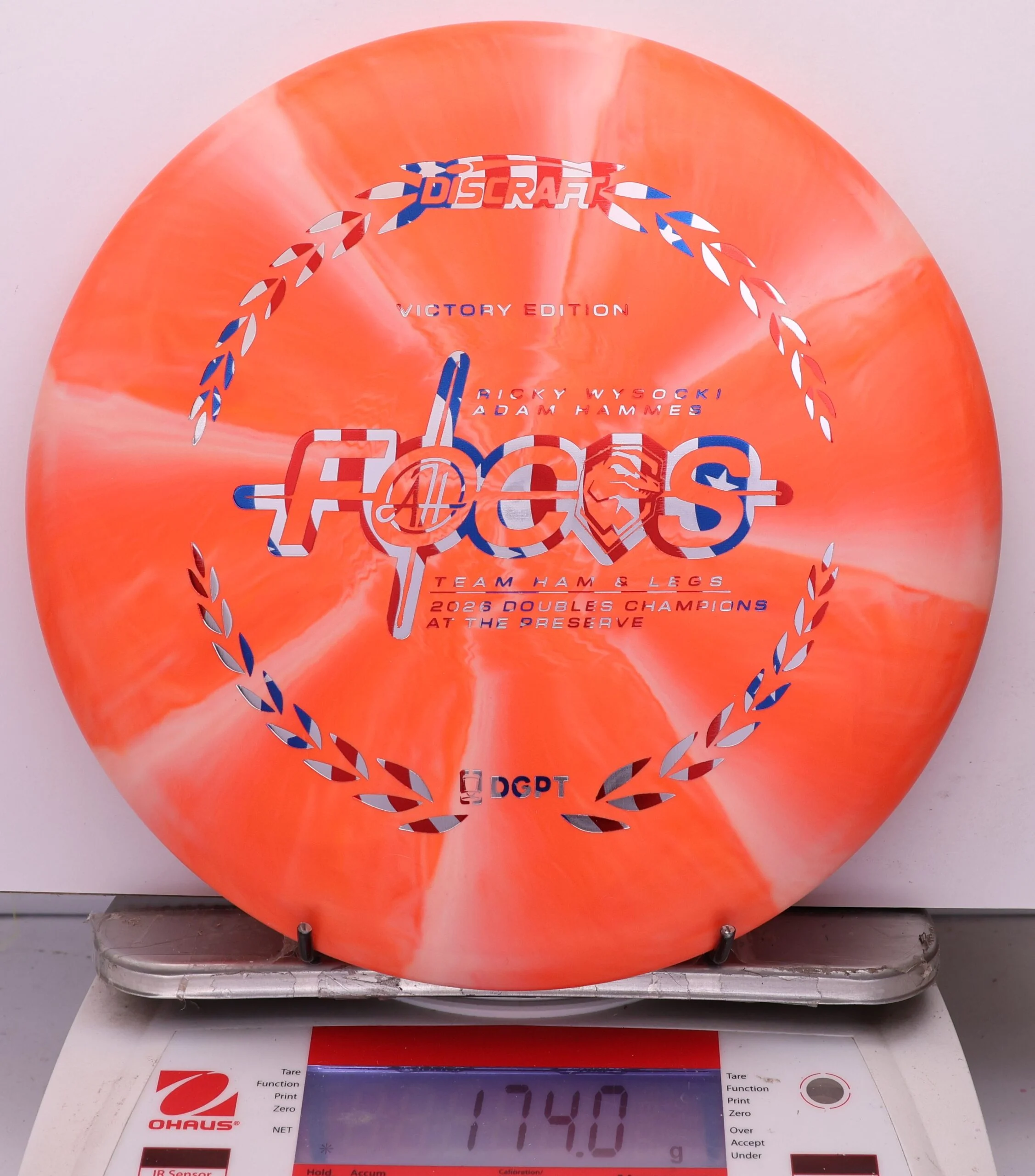 1101673 Crazy Tuff Swirl Focus, Ricky Wysocki & Adam Hammes 2026 DGPT Doubles Champion - #06 Orange, 174