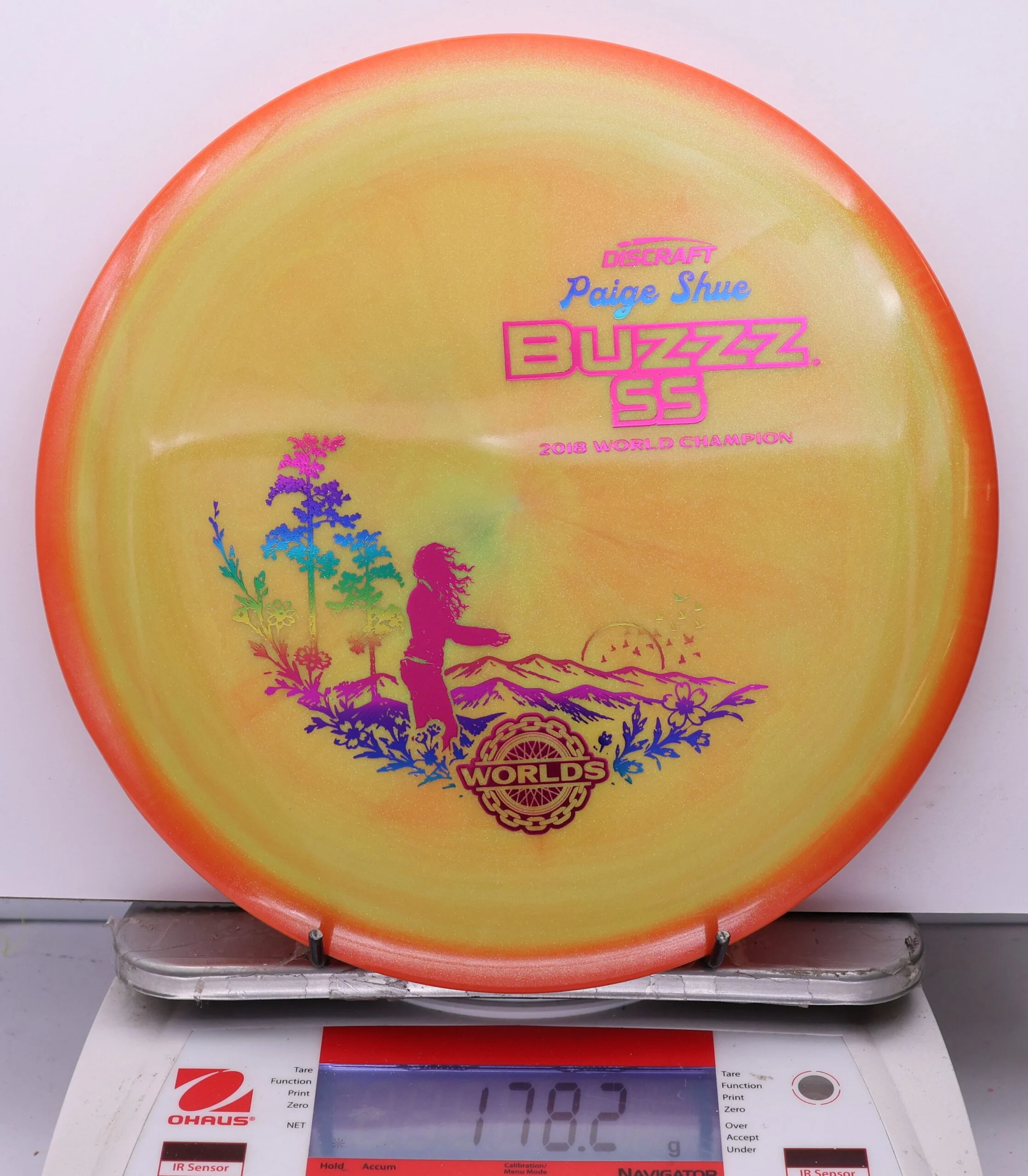 1102282 ESP Colorshift Buzzz SS, Paige Shue 2018 World Champion - Detroit 2026 Worlds - #05 OrangeYellow, 178