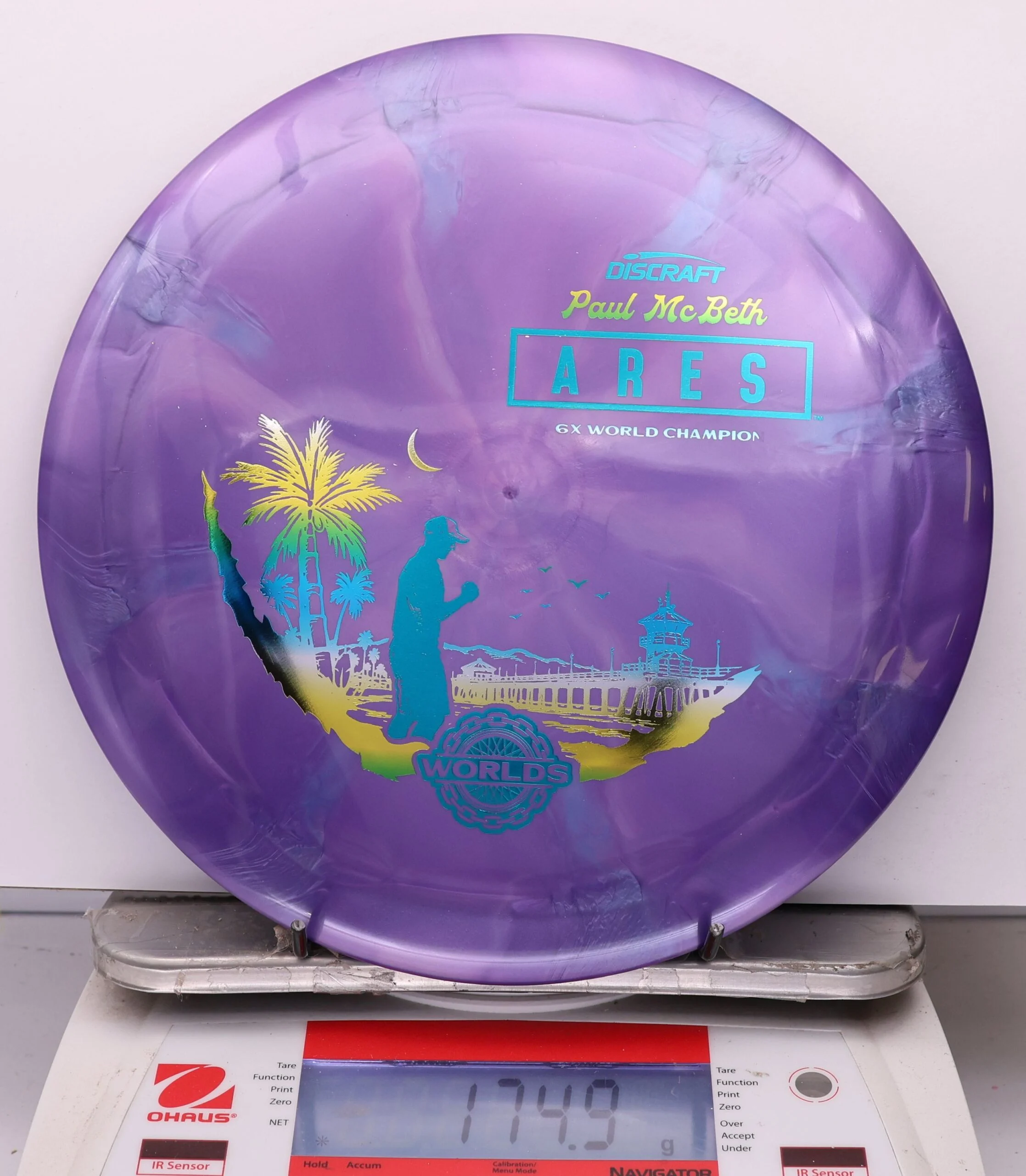 1102307 Titanium Swirl Ares, Paul McBeth 6x - Detroit 2026 Worlds - #01 Purple, 175