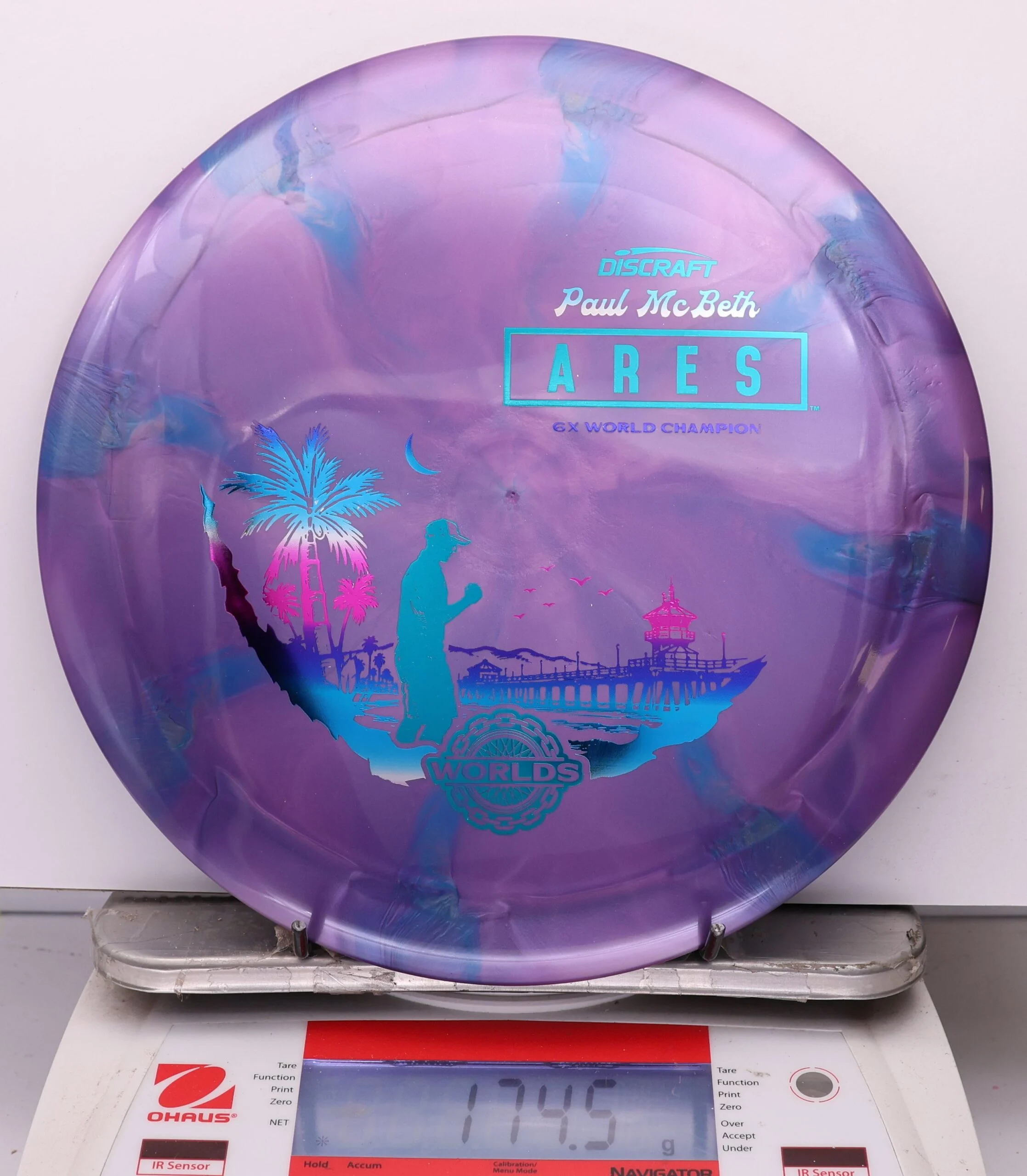 1102321 Titanium Swirl Ares, Paul McBeth 6x - Detroit 2026 Worlds - #02 Purple, 175