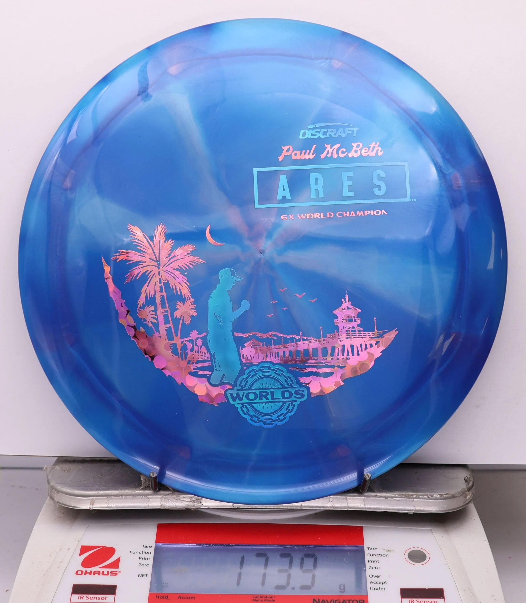 1102323 Titanium Swirl Ares, Paul McBeth 6x - Detroit 2026 Worlds - #04 Blue, 174