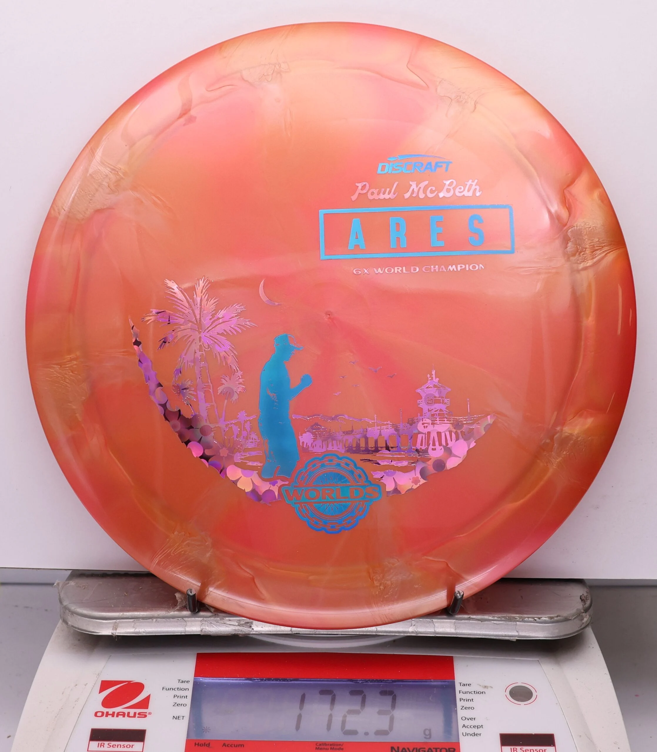 1102324 Titanium Swirl Ares, Paul McBeth 6x - Detroit 2026 Worlds - #05 Orange, 172