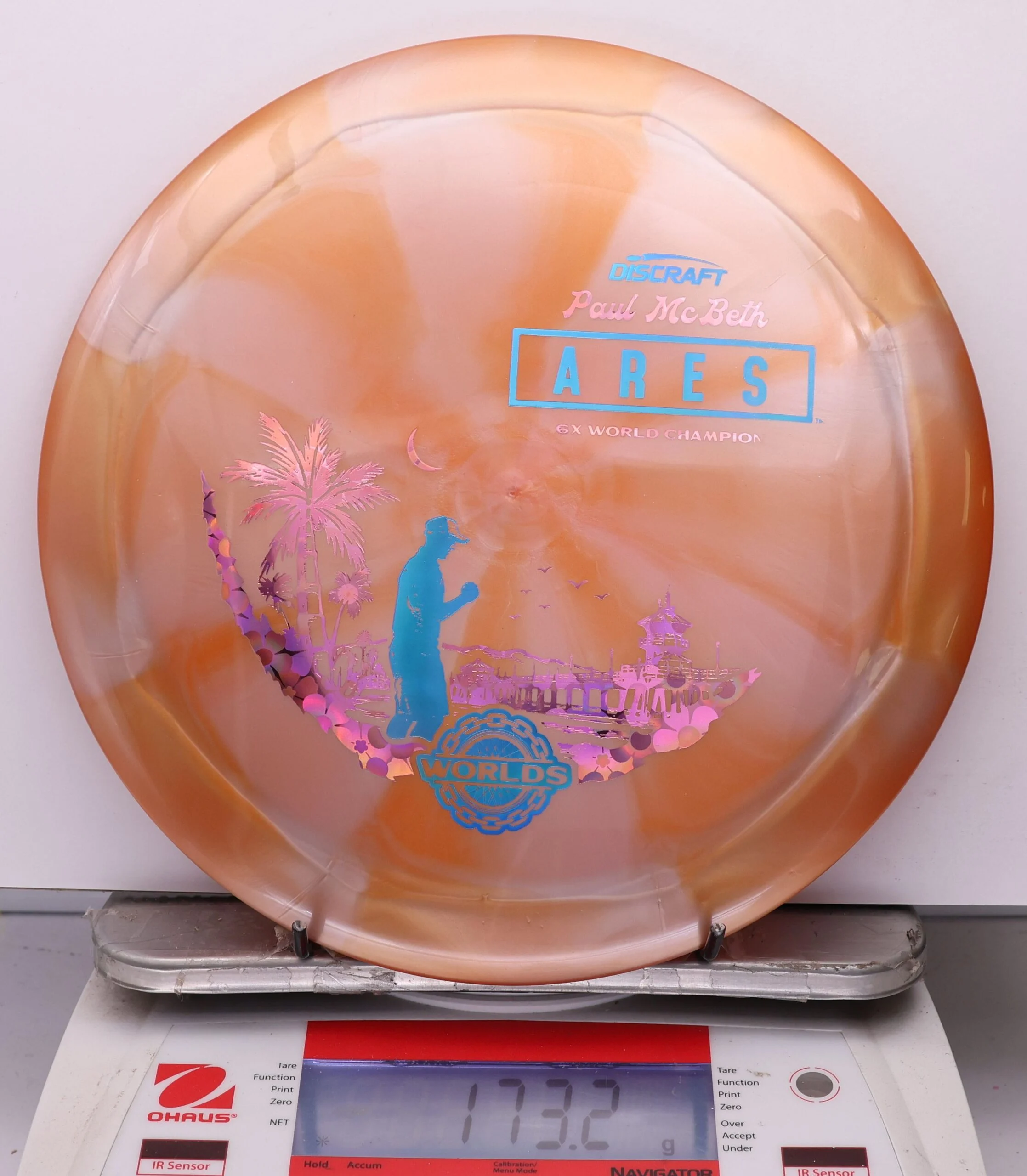 1102335 Titanium Swirl Ares, Paul McBeth 6x - Detroit 2026 Worlds - #07 PaleOrange, 173