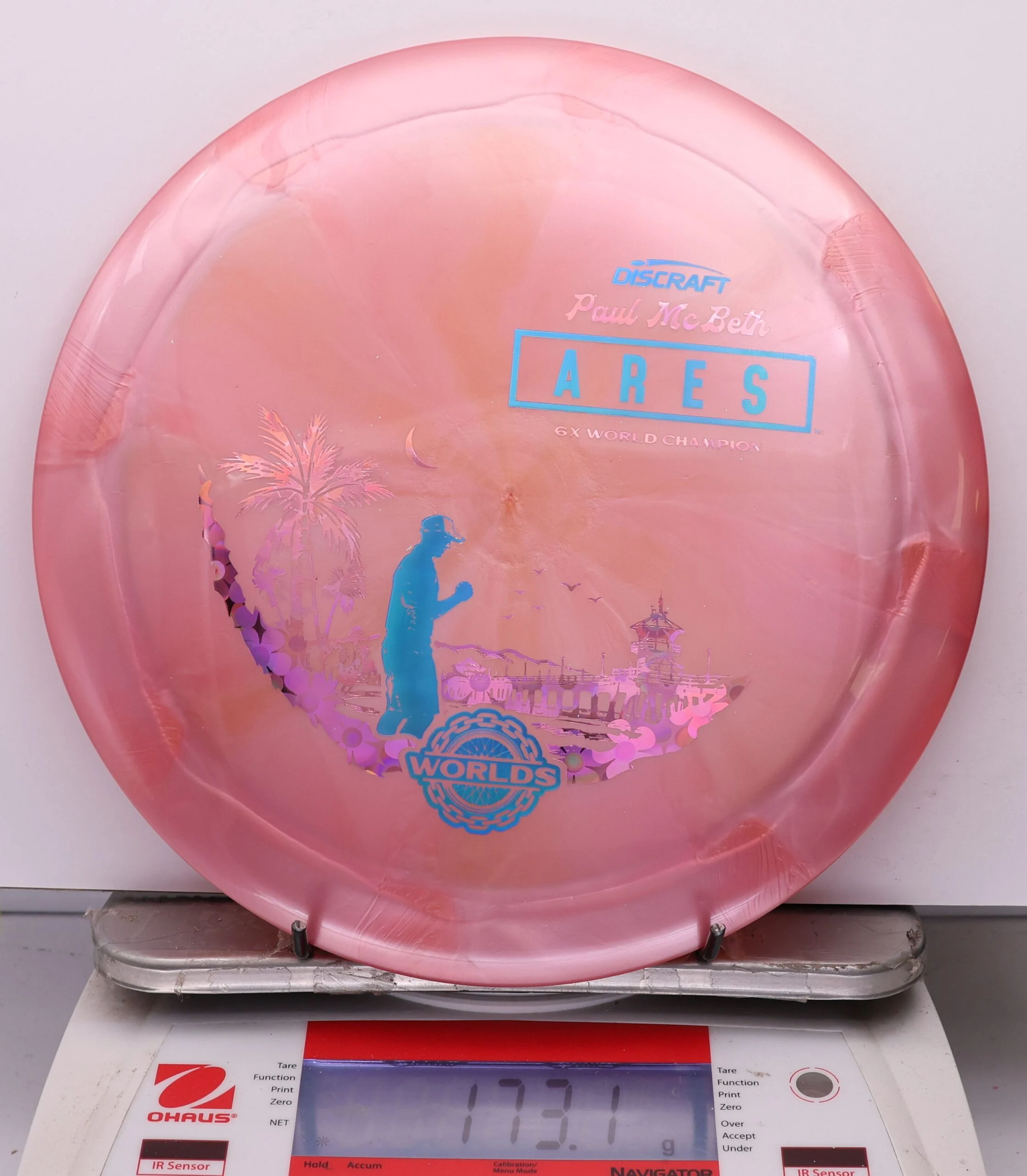 1102336 Titanium Swirl Ares, Paul McBeth 6x - Detroit 2026 Worlds - #08 PinkOrange, 173