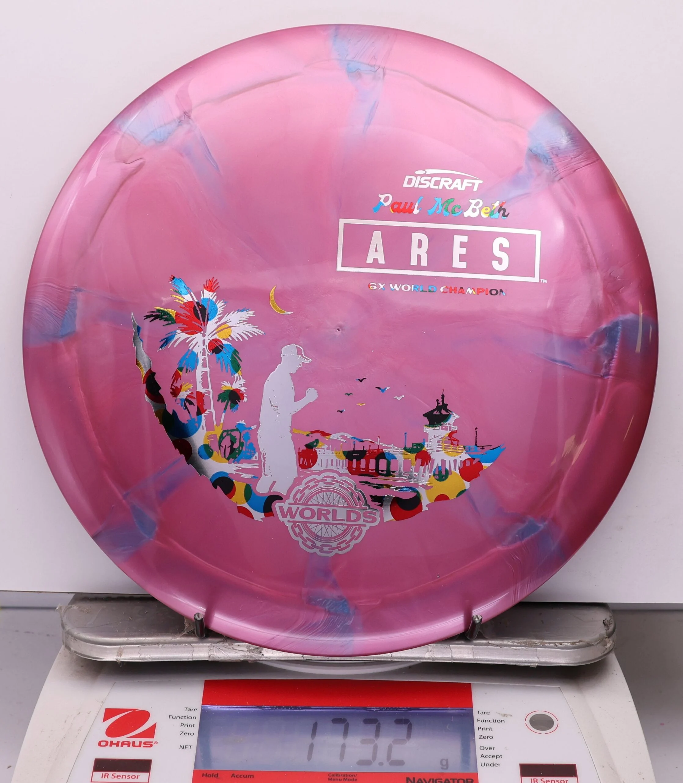 1102337 Titanium Swirl Ares, Paul McBeth 6x - Detroit 2026 Worlds - #09 Magenta, 173