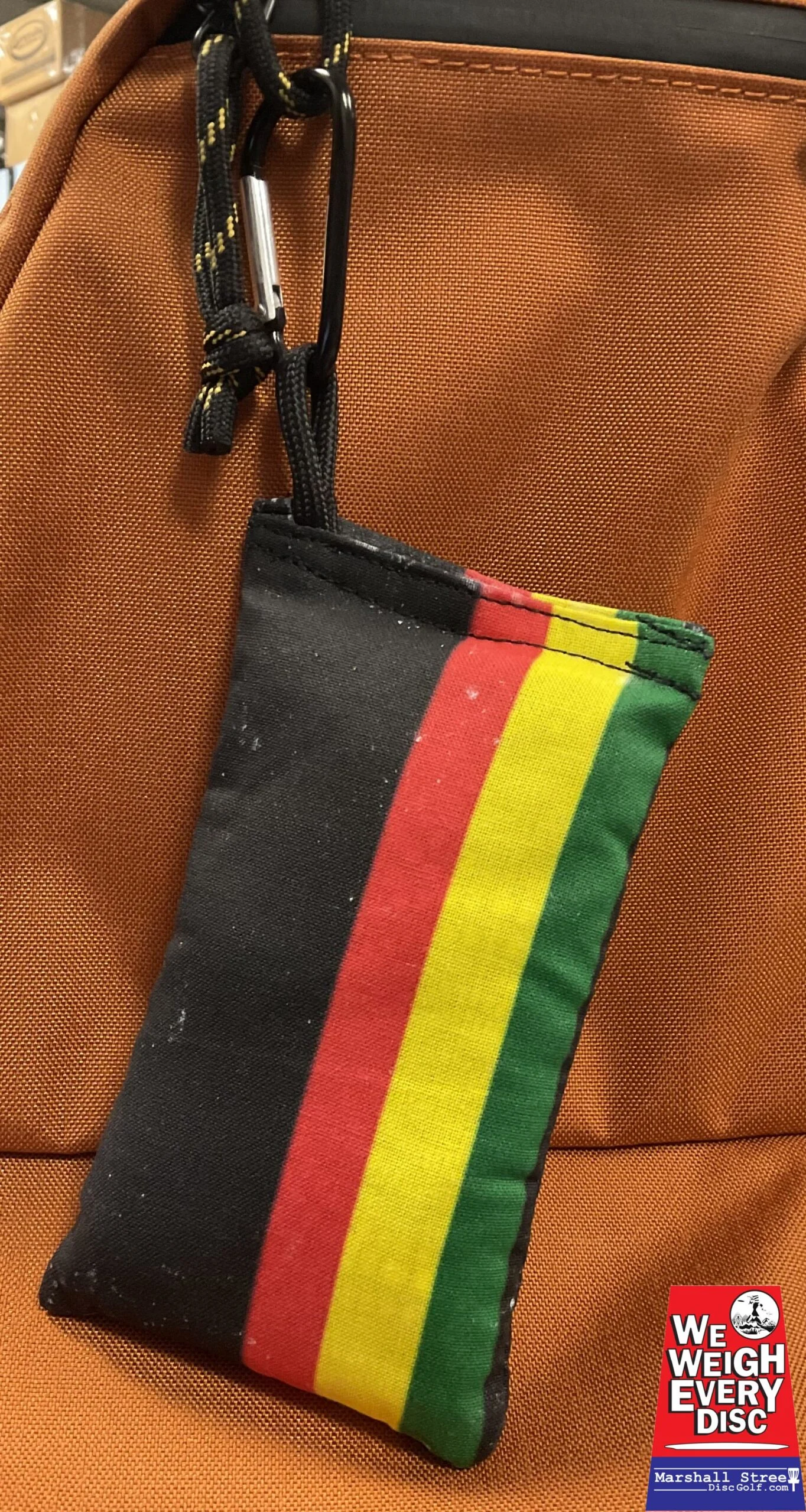 1107091 Chalky Bags with Carabiner - Rasta Stripes-Black, Chalky Bags