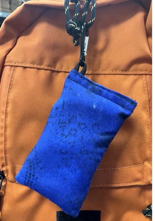 1107108 Chalky Bags with Carabiner - Blue, Chalky Bags