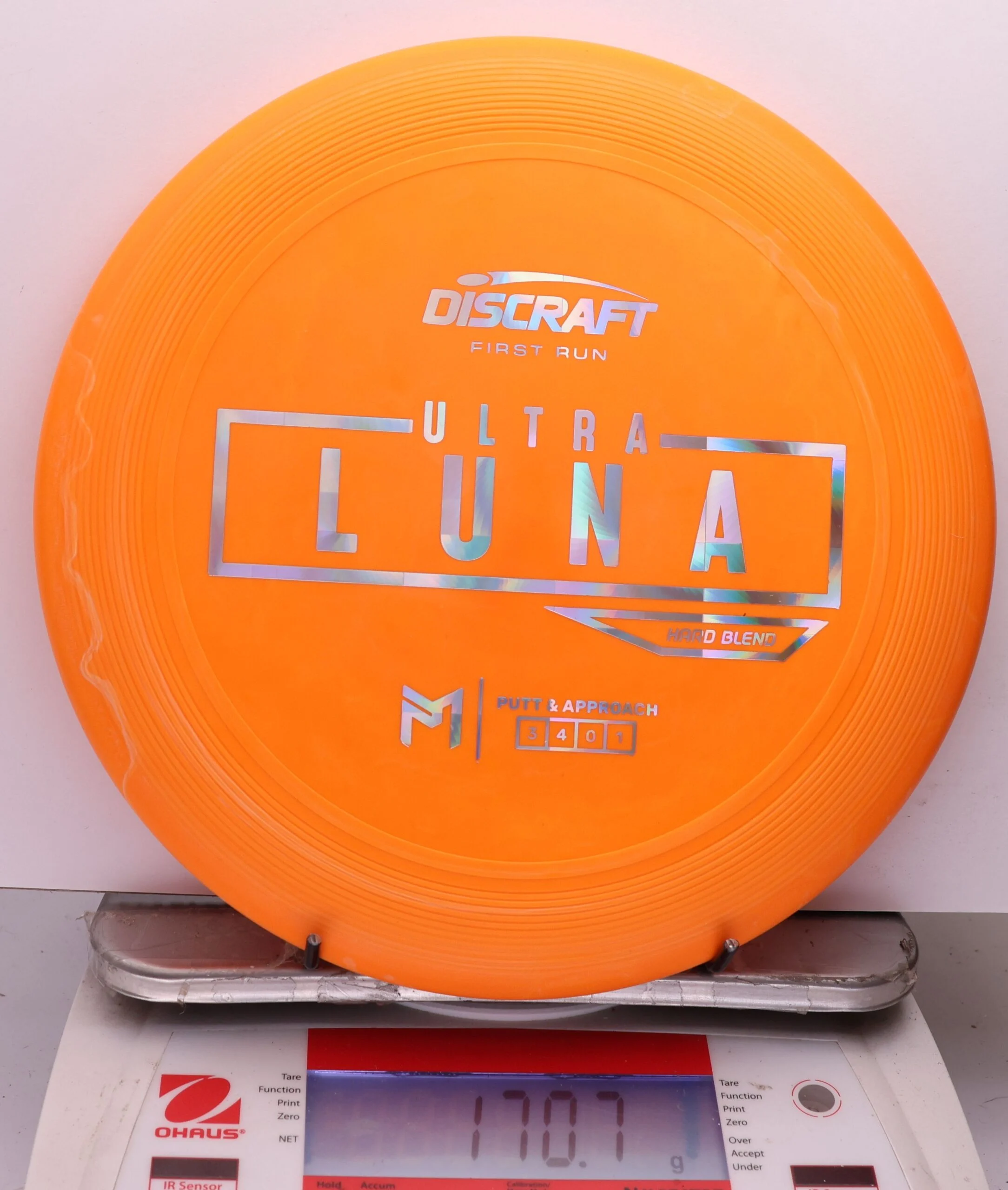 1107430 Putter Line Hard UltraLuna, Paul McBeth First Run - #40 Orange, 171