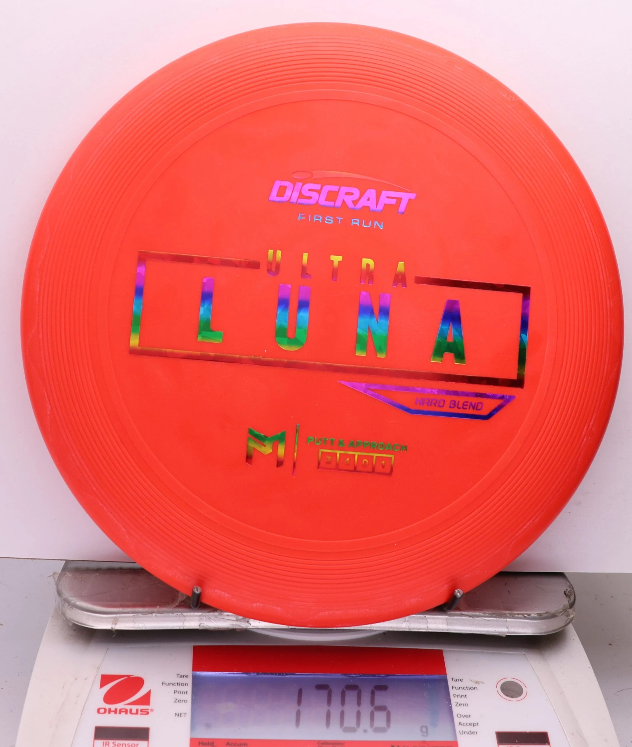 1107439 Putter Line Hard UltraLuna, Paul McBeth First Run - #45 Red, 171