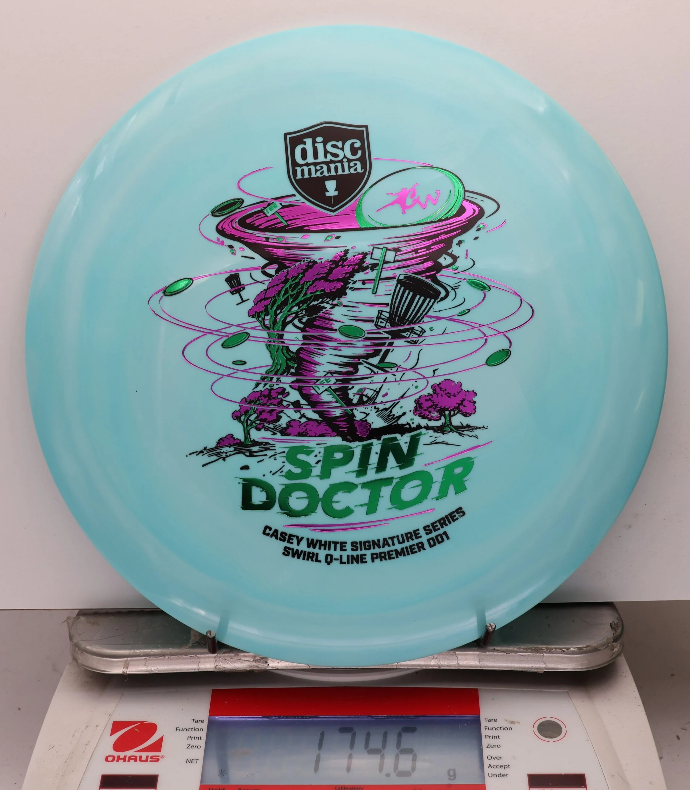 1118490 Swirl Q-Line Premier DD1, Spin Doctor - Casey White 2026 Signature Series - #37 LtBlue, 175