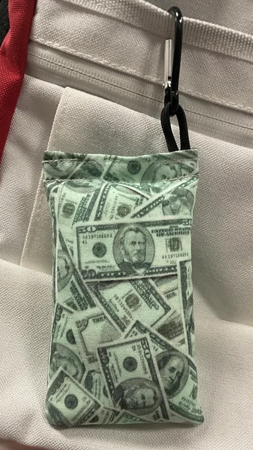 1121799 Chalky Bags with Carabiner - Money-Green, Chalky Bag