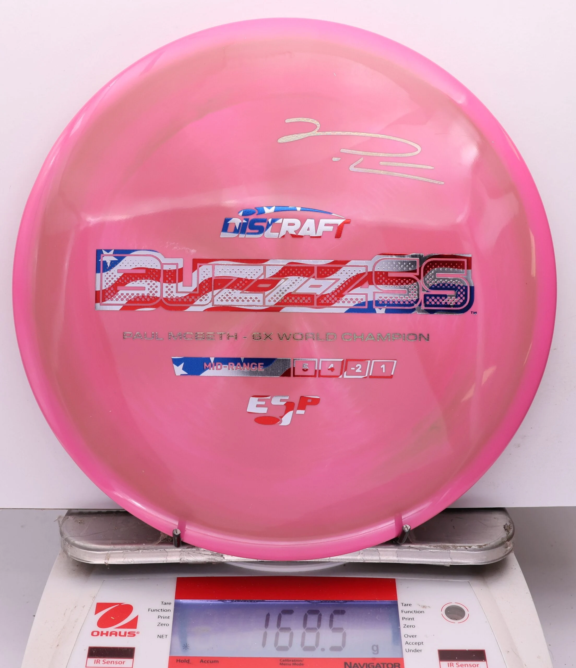 1141123 ESP Buzzz SS, Paul McBeth 6X - #526 PinkOrange, 169