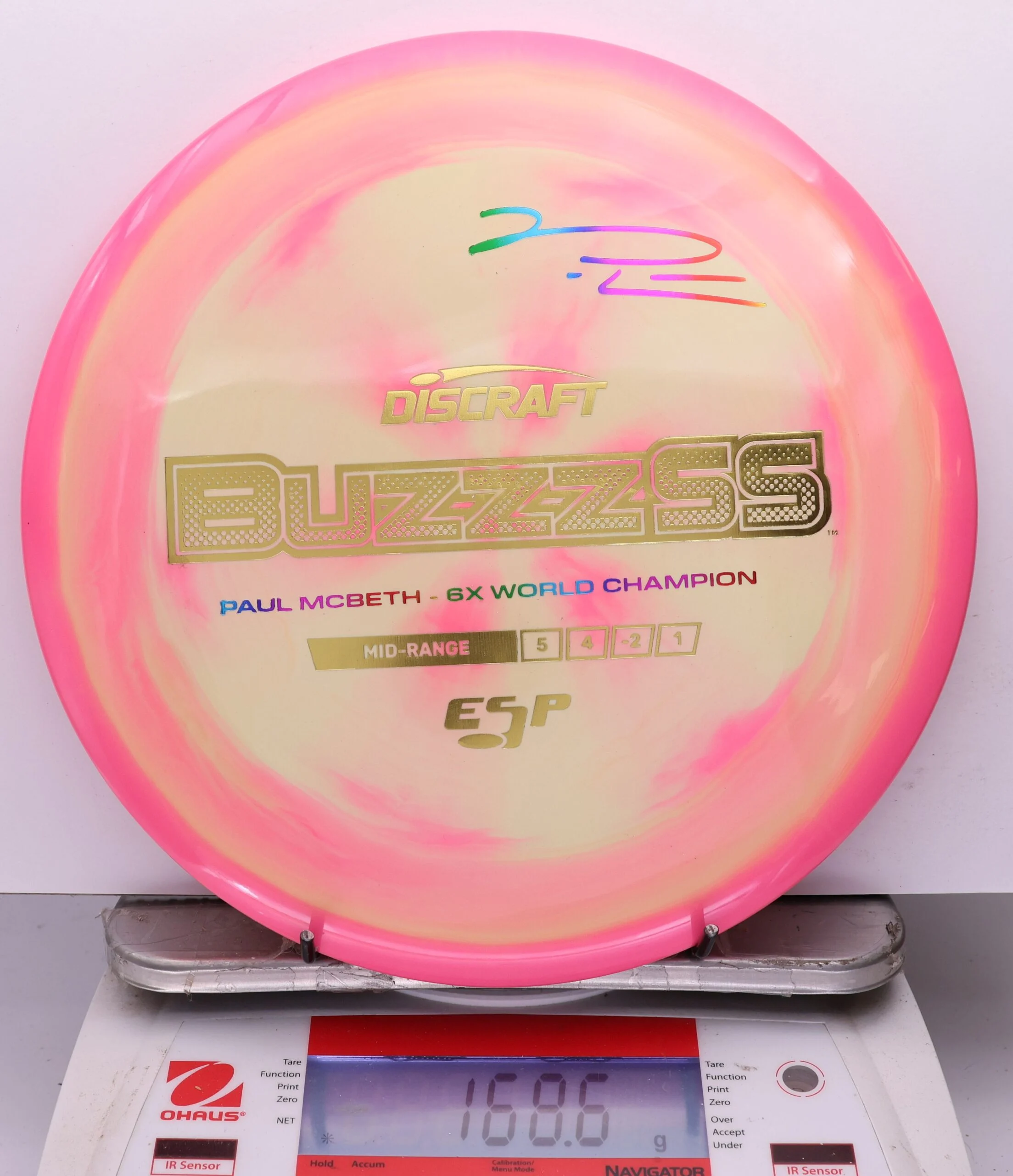 1141149 ESP Buzzz SS, Paul McBeth 6X - #527 PinkOrange, 169