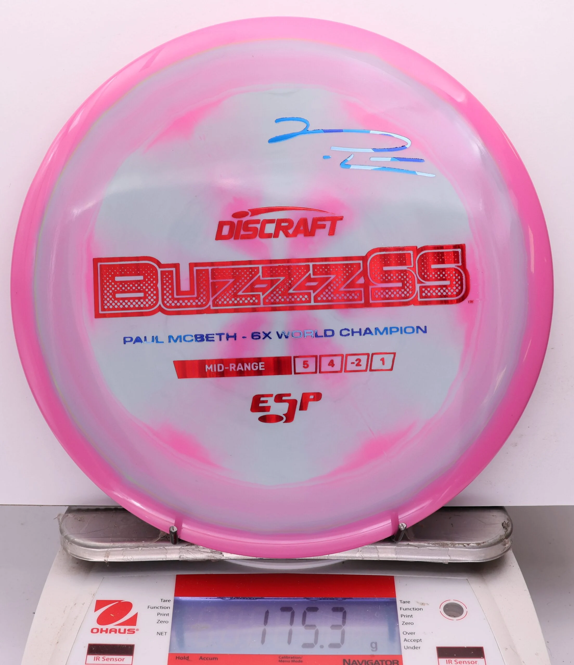 1141152 ESP Buzzz SS, Paul McBeth 6X - #530 PinkGray, 175