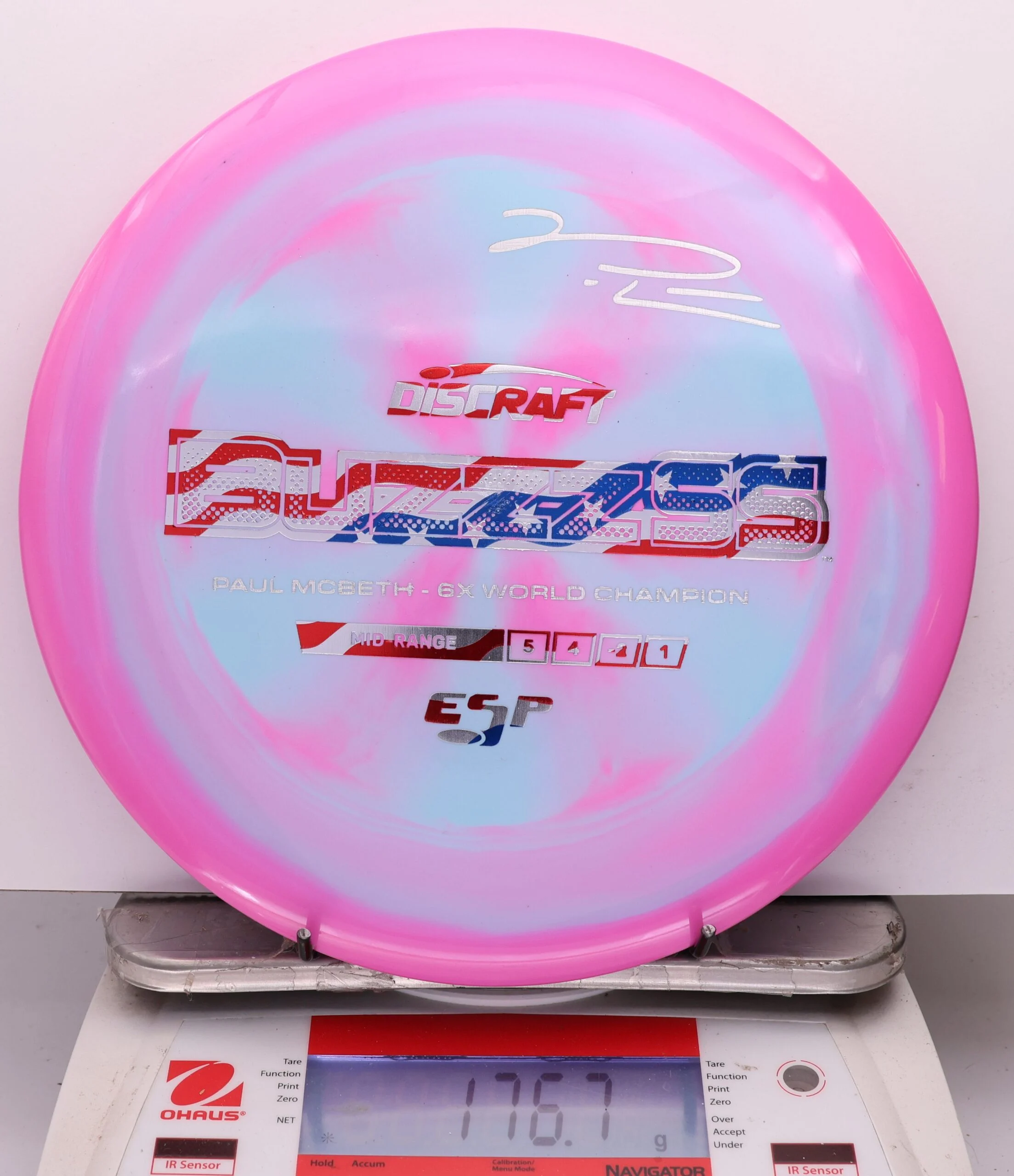 1141230 ESP Buzzz SS, Paul McBeth 6X - #545 PinkLtBlue, 177