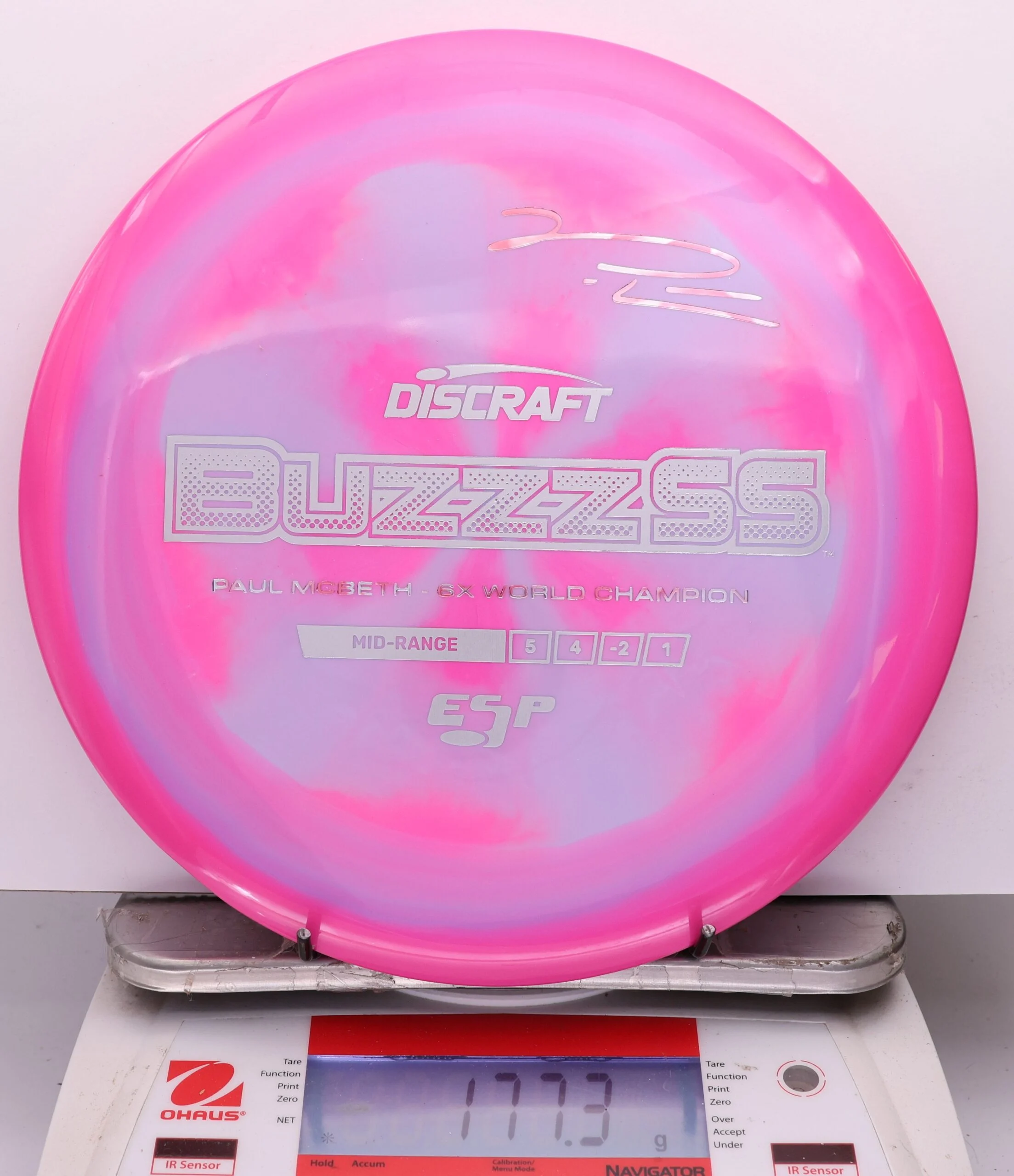 1141231 ESP Buzzz SS, Paul McBeth 6X - #546 PinkLtBlue, 177