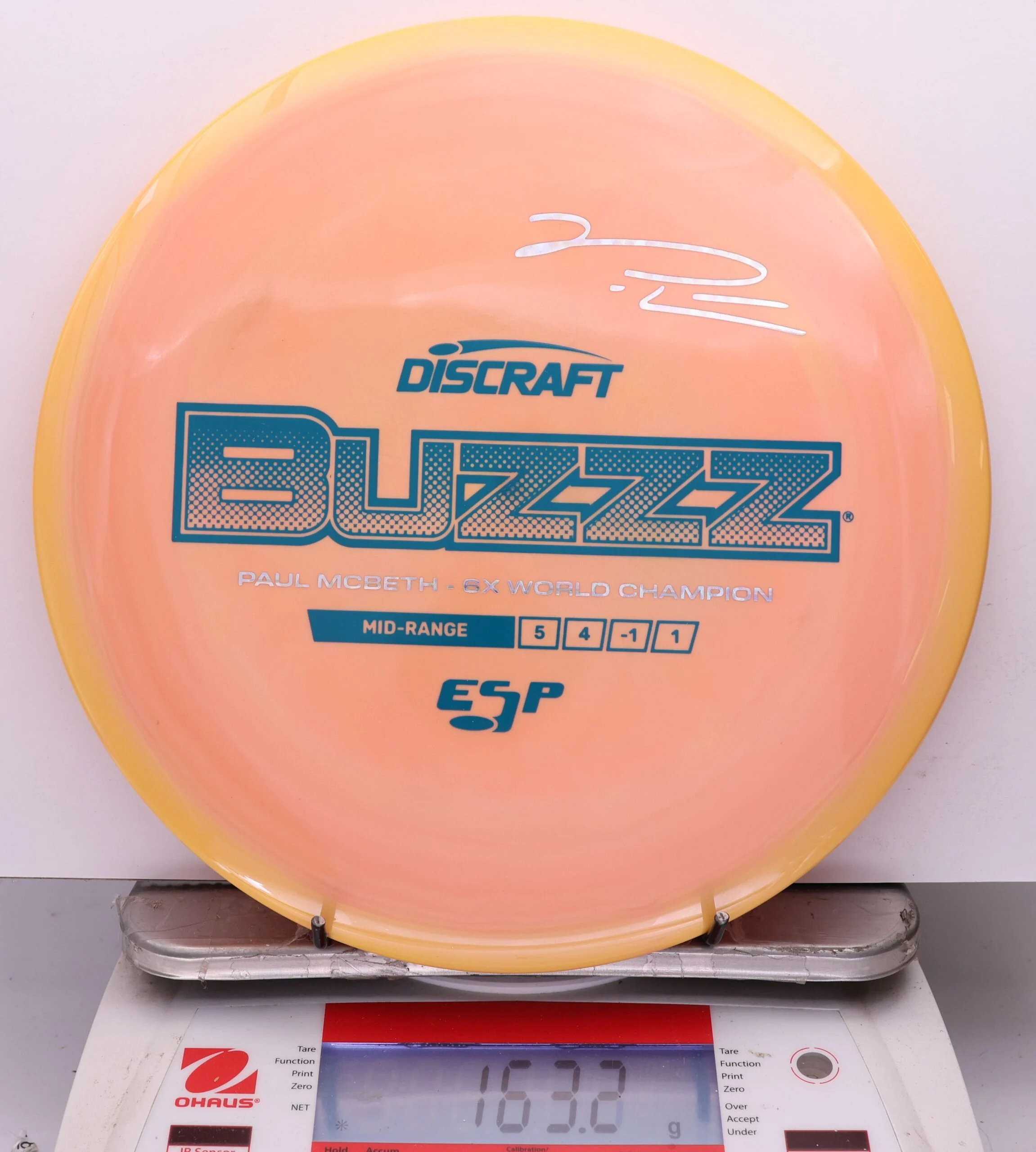 1141347 ESP Buzzz, Paul McBeth 6X - #530 YellowPeach, 163