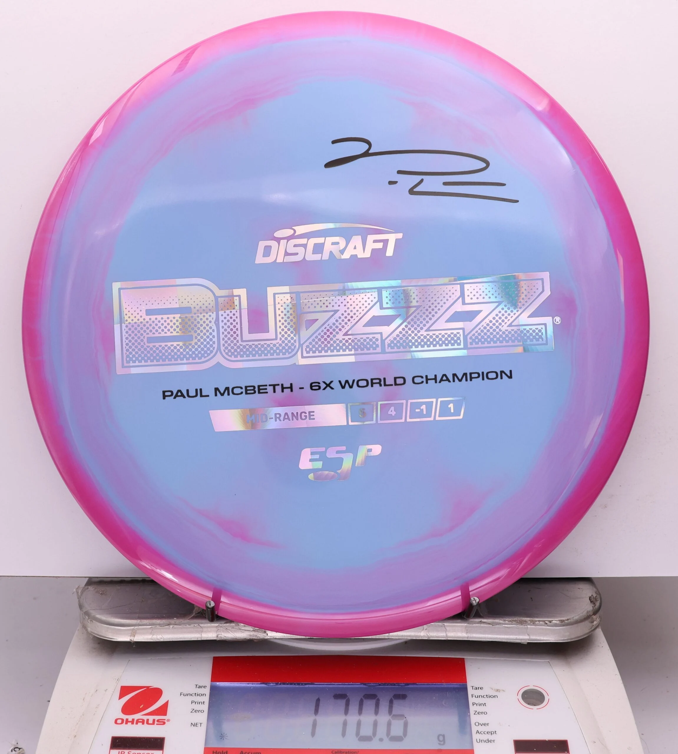 1141479 ESP Buzzz, Paul McBeth 6X - #550 PinkBlue, 171