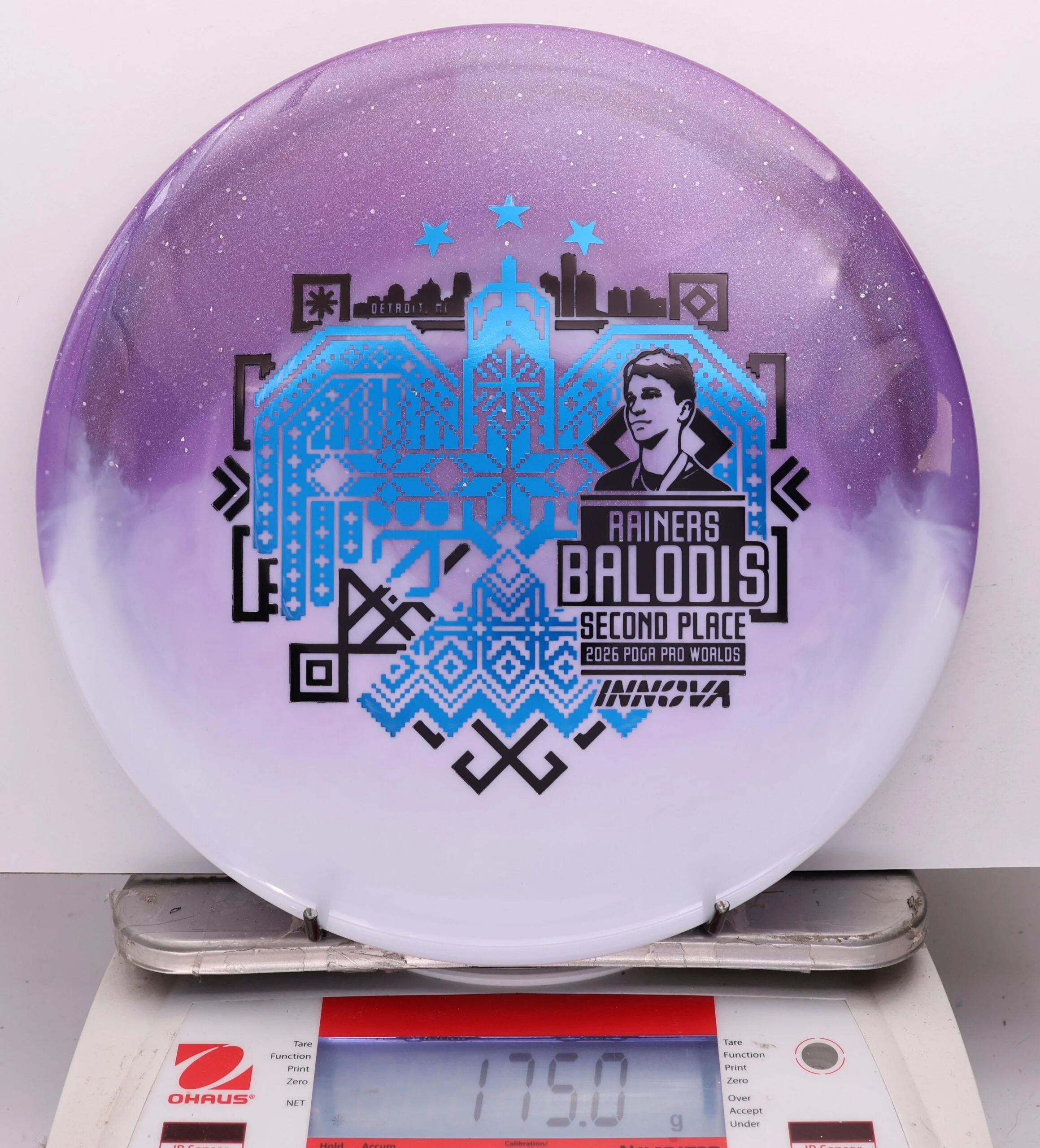 1143348 Duo Teebird, Rainers Balodis 2026 Second Place PDGA Worlds - #08 White-Purple, 175