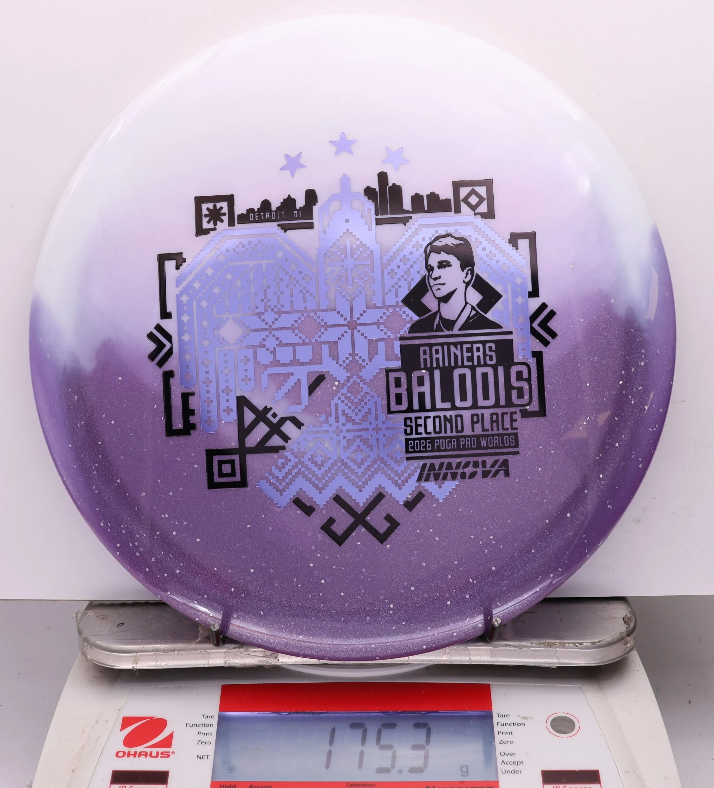 1143349 Duo Teebird, Rainers Balodis 2026 Second Place PDGA Worlds - #09 White-Purple, 175
