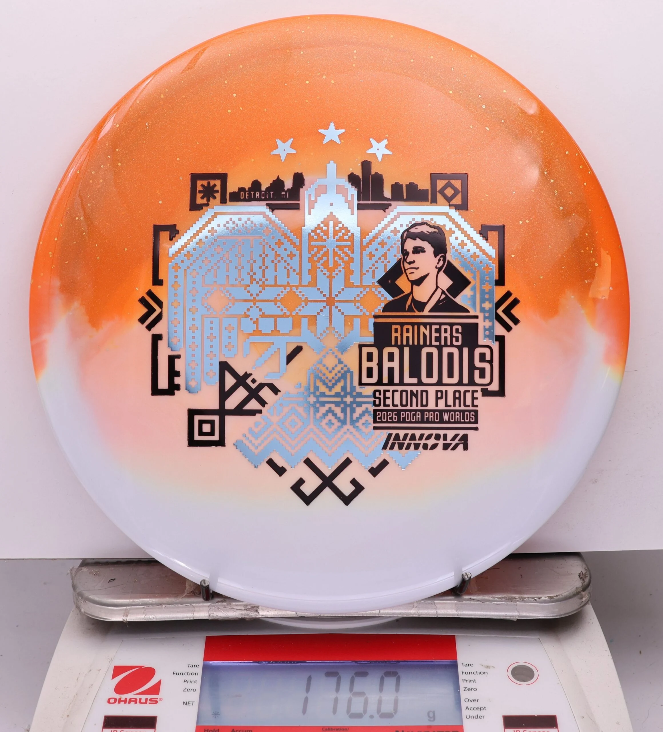 1143393 Duo Teebird, Rainers Balodis 2026 Second Place PDGA Worlds - #14 White-Orange, 176