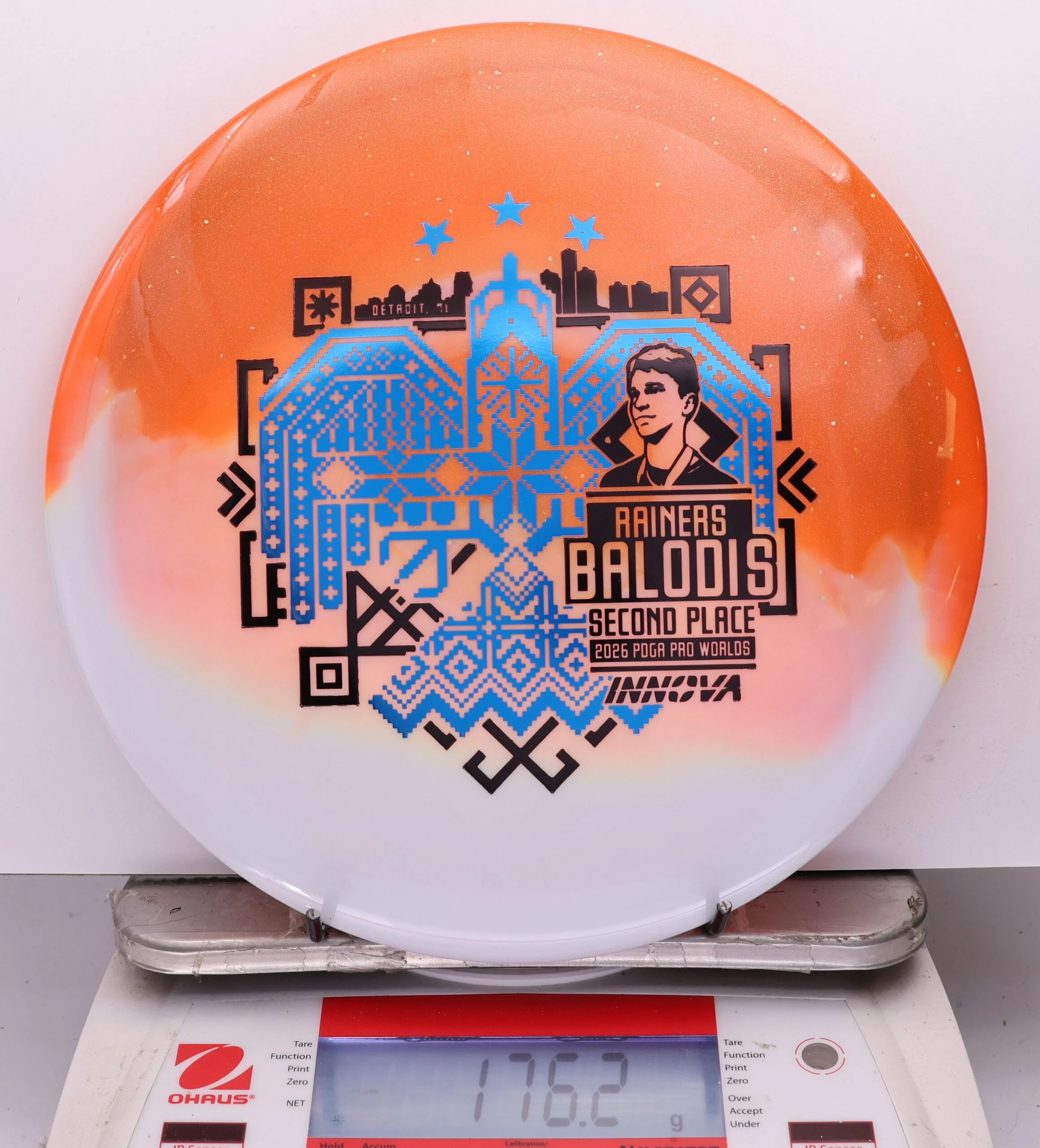 1143435 Duo Teebird, Rainers Balodis 2026 Second Place PDGA Worlds - #17 White-Orange, 176