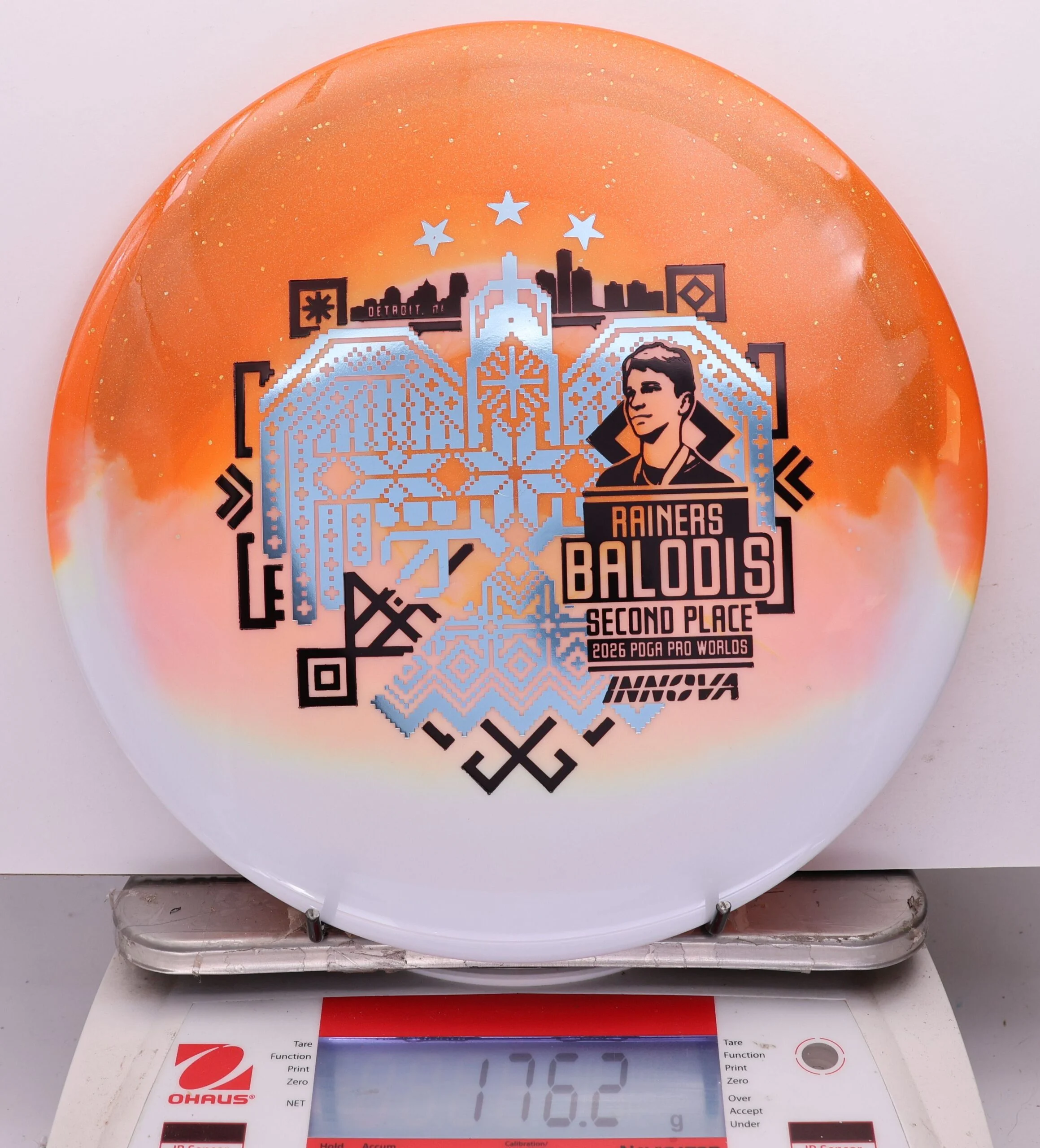 1143438 Duo Teebird, Rainers Balodis 2026 Second Place PDGA Worlds - #20 White-Orange, 176