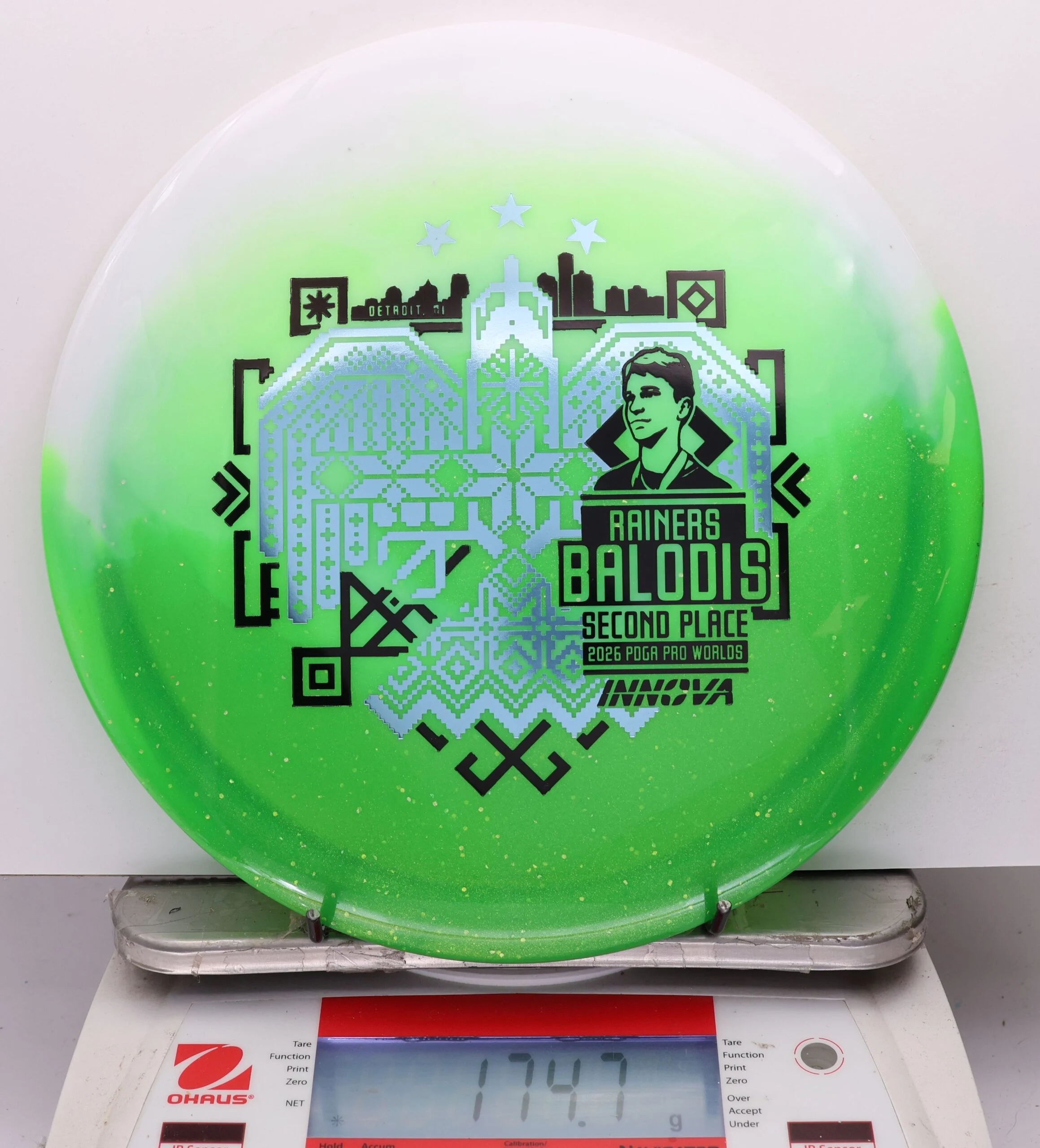 1143439 Duo Teebird, Rainers Balodis 2026 Second Place PDGA Worlds - #21 White-Green, 175