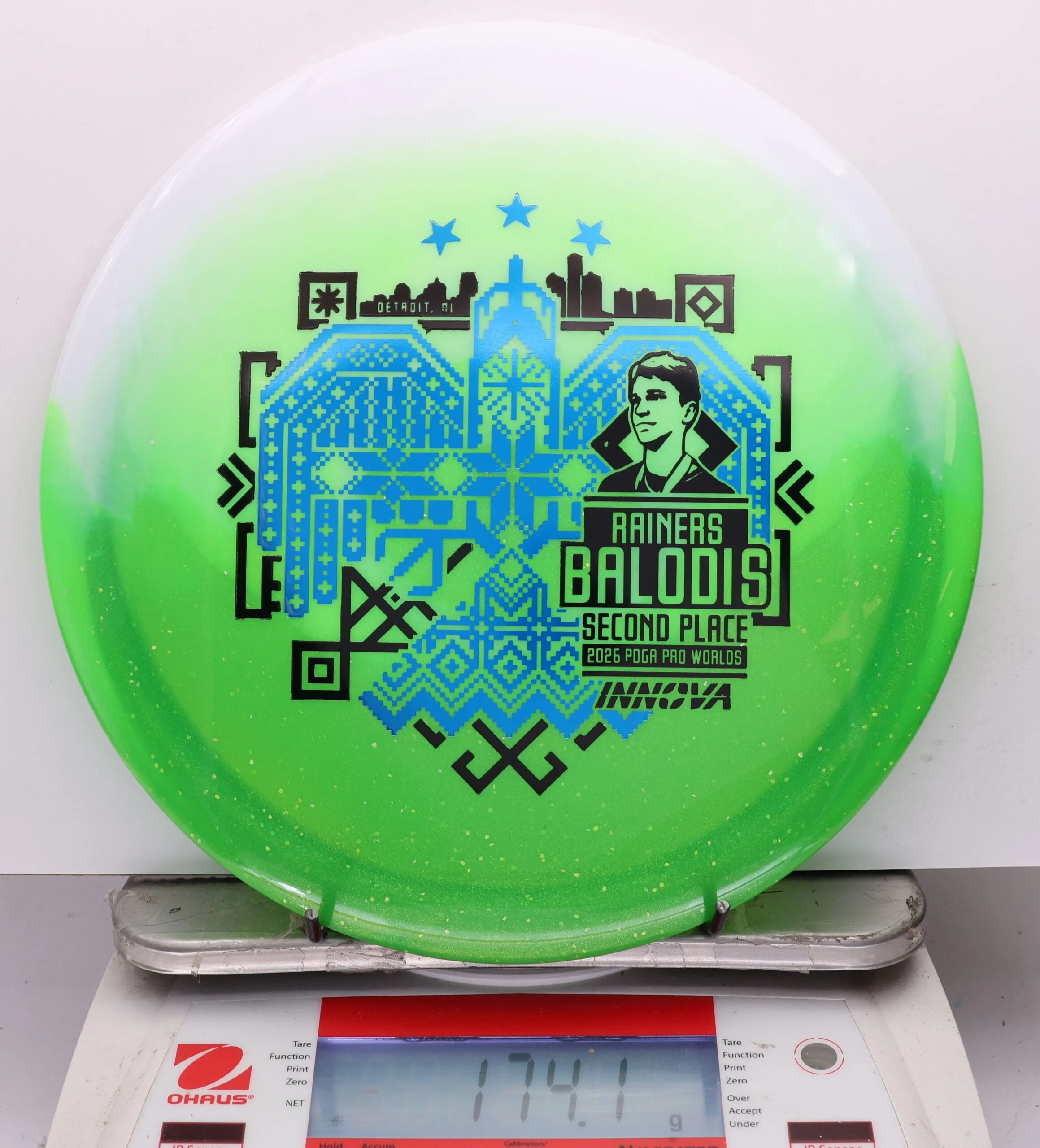 1143481 Duo Teebird, Rainers Balodis 2026 Second Place PDGA Worlds - #24 White-Green, 174