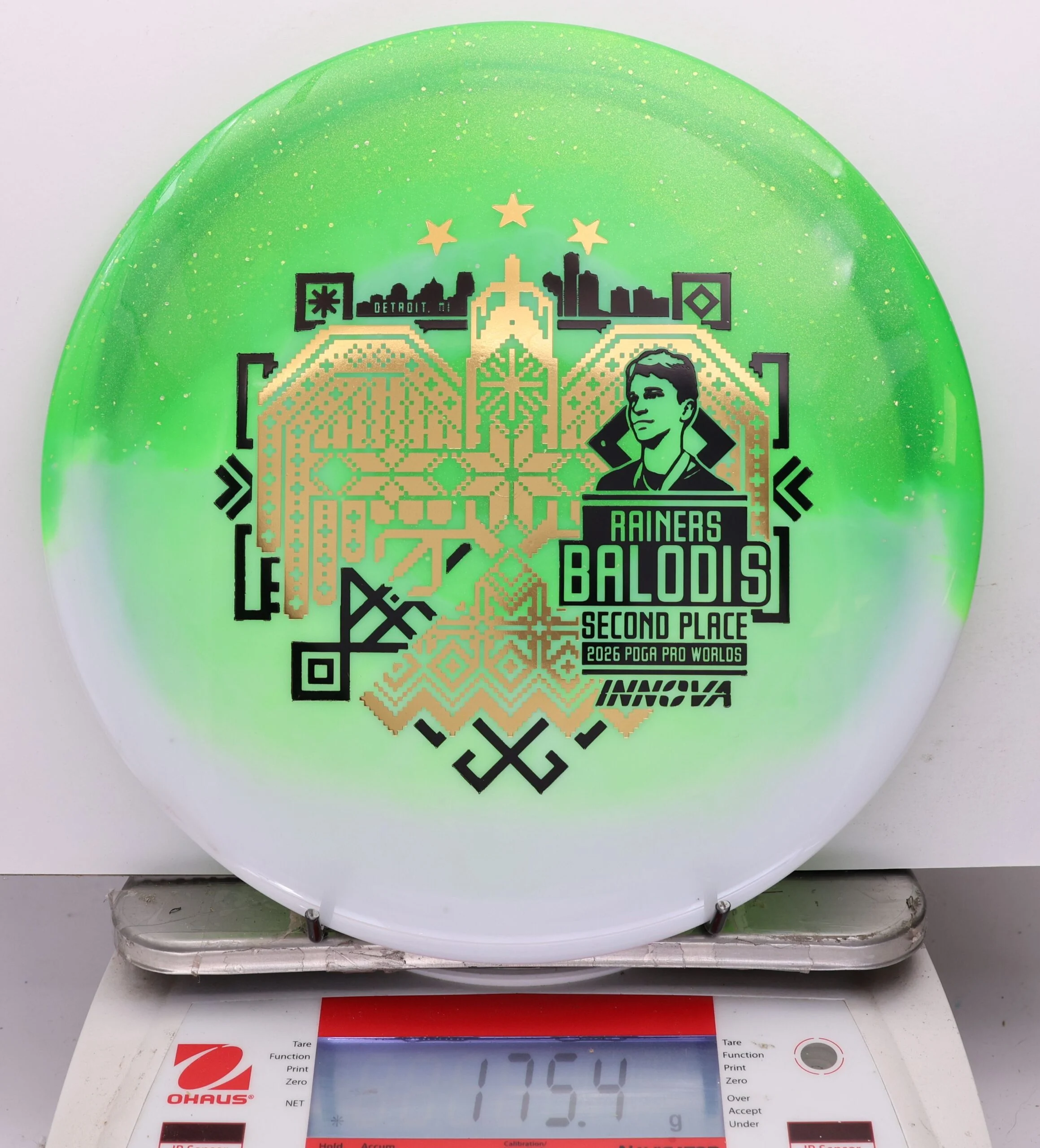 1143483 Duo Teebird, Rainers Balodis 2026 Second Place PDGA Worlds - #26 White-Green, 175