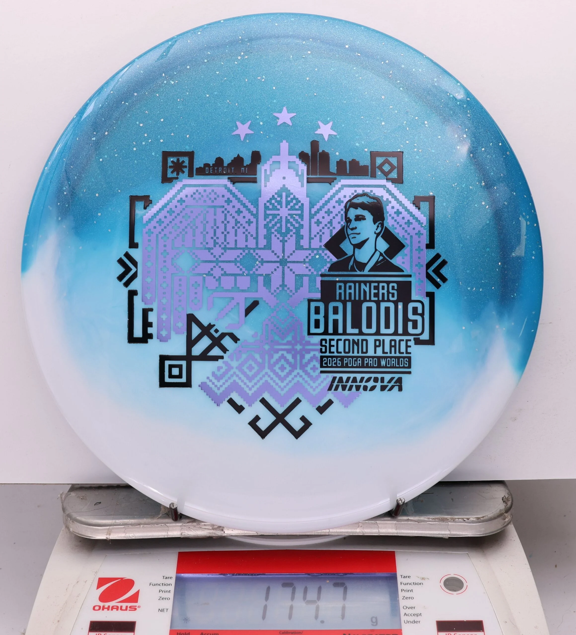 1143595 Duo Teebird, Rainers Balodis 2026 Second Place PDGA Worlds - #33 White-Blue, 175