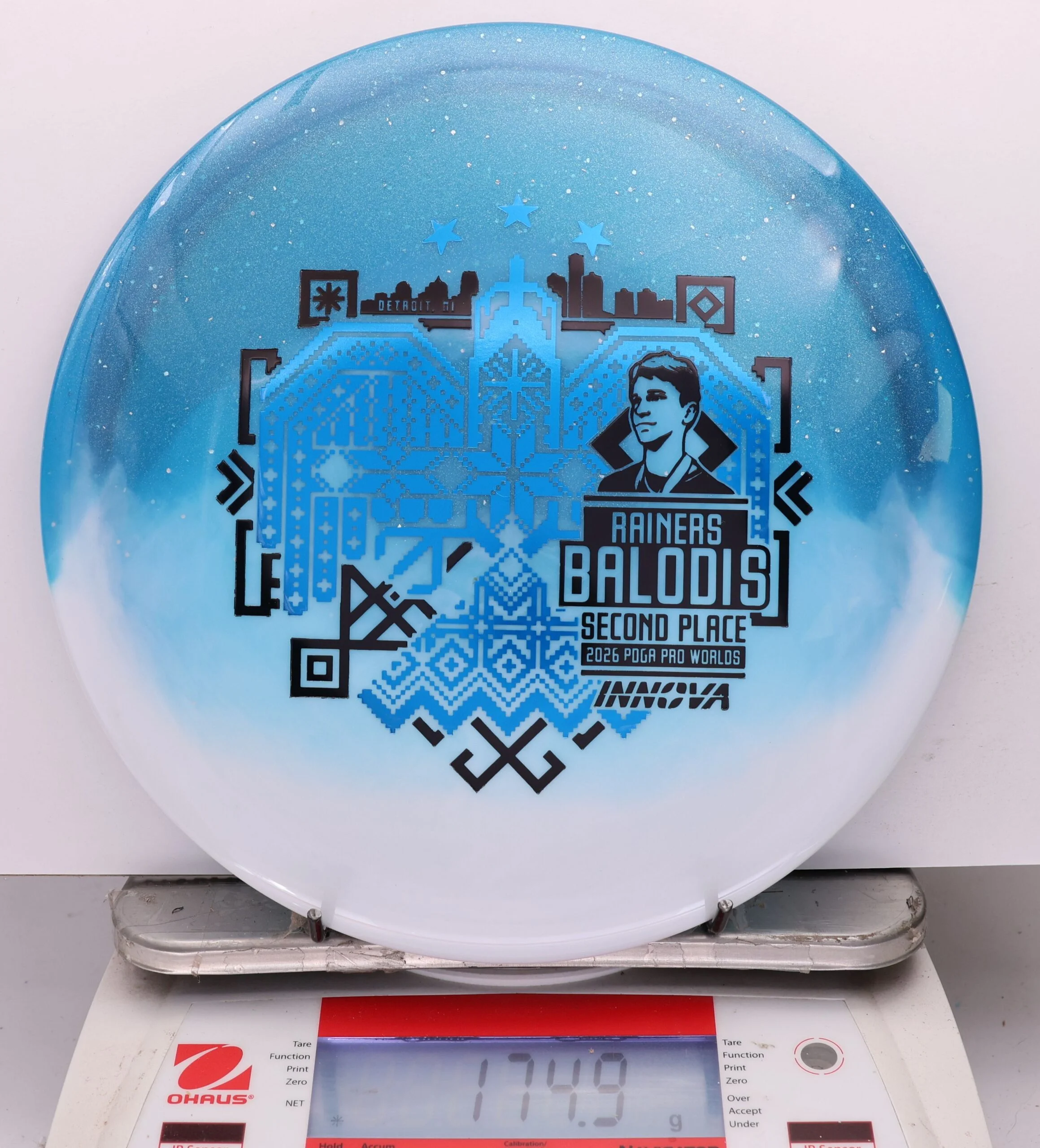 1143638 Duo Teebird, Rainers Balodis 2026 Second Place PDGA Worlds - #37 White-Blue, 175